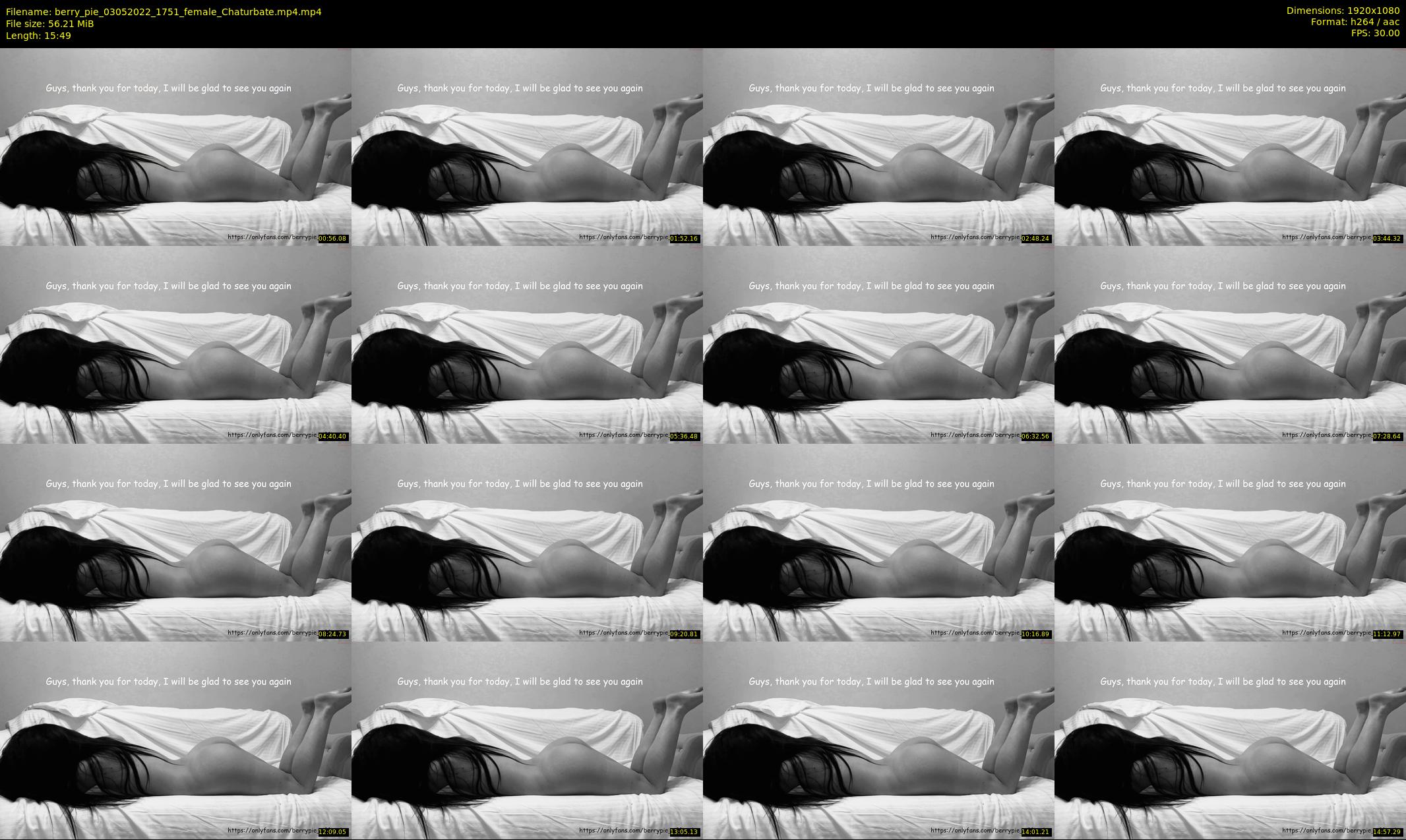 berry_pie — 16 minute Chaturbate female cam show recording, 1080p, May 3, 2022