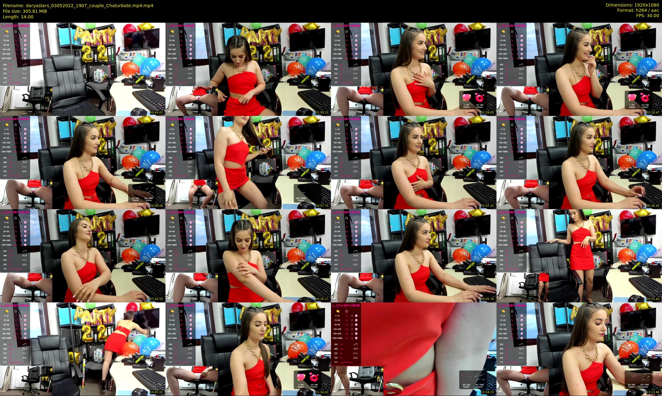 daryastars — 14 minute Chaturbate couple cam show recording, 1080p, May 3, 2022