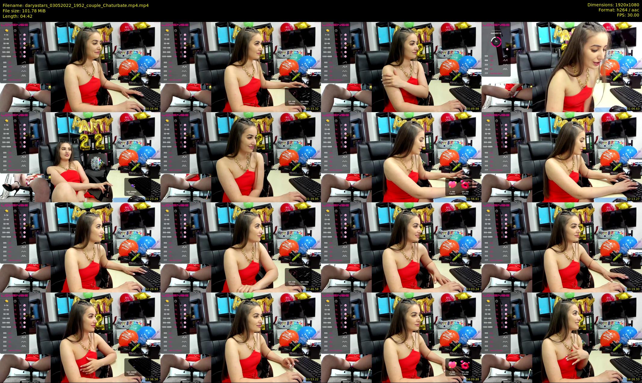 daryastars — 5 minute Chaturbate couple cam show recording, 1080p, May 3, 2022