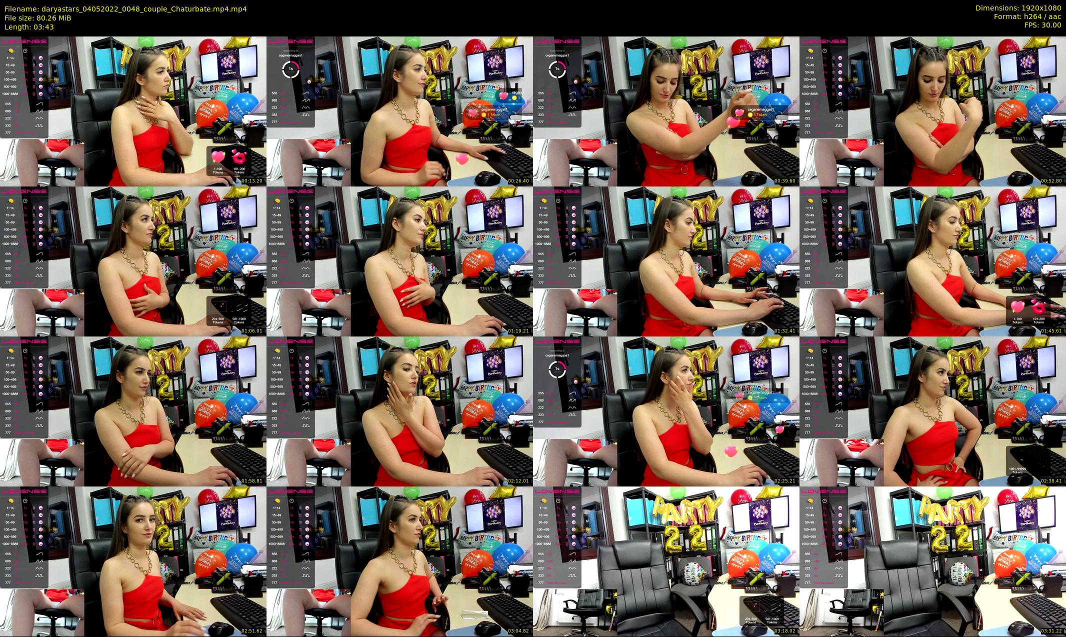daryastars — 4 minute Chaturbate couple cam show recording, 1080p, May 4, 2022