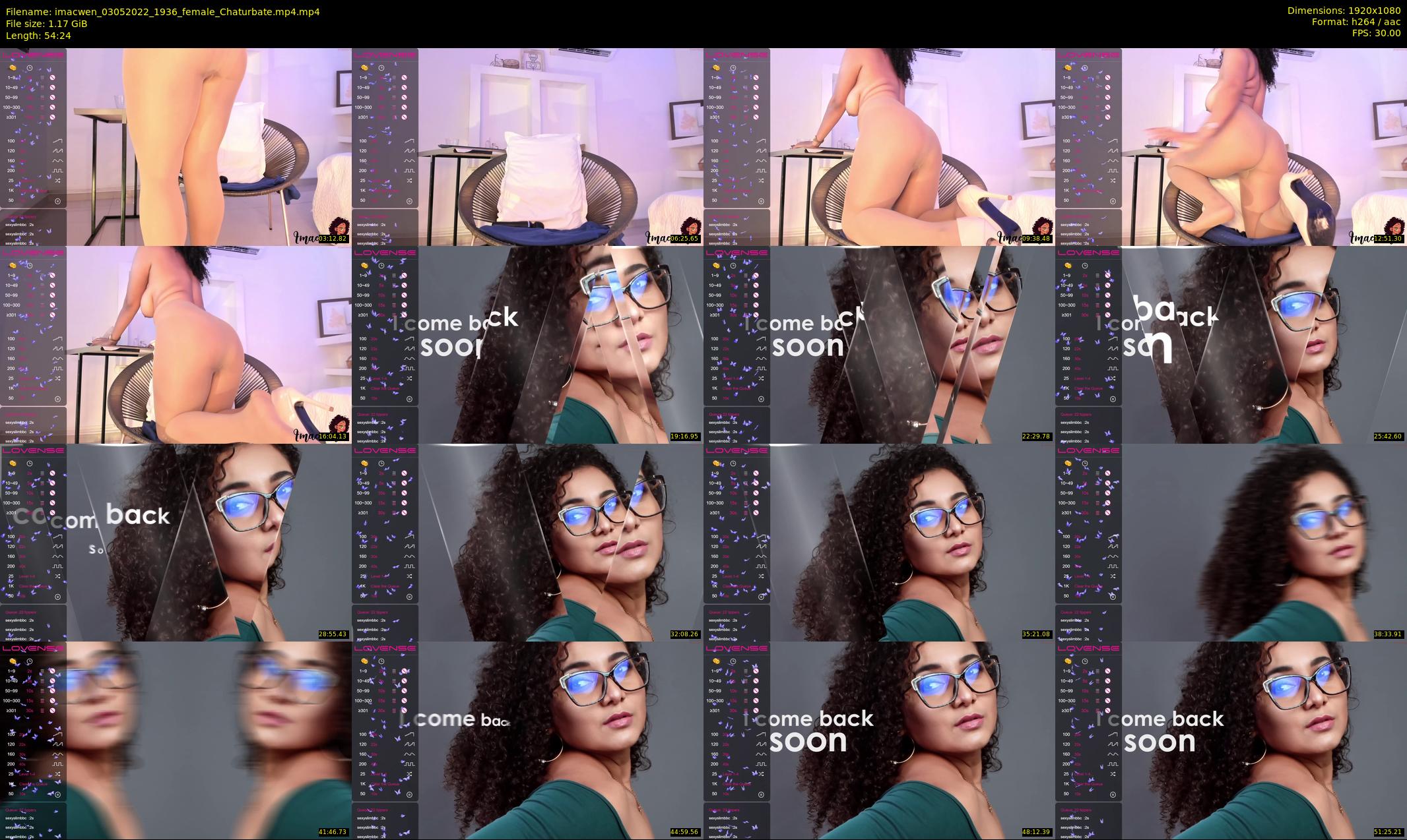 imacwen — 55 minute Chaturbate female cam show recording, 1080p, May 3, 2022
