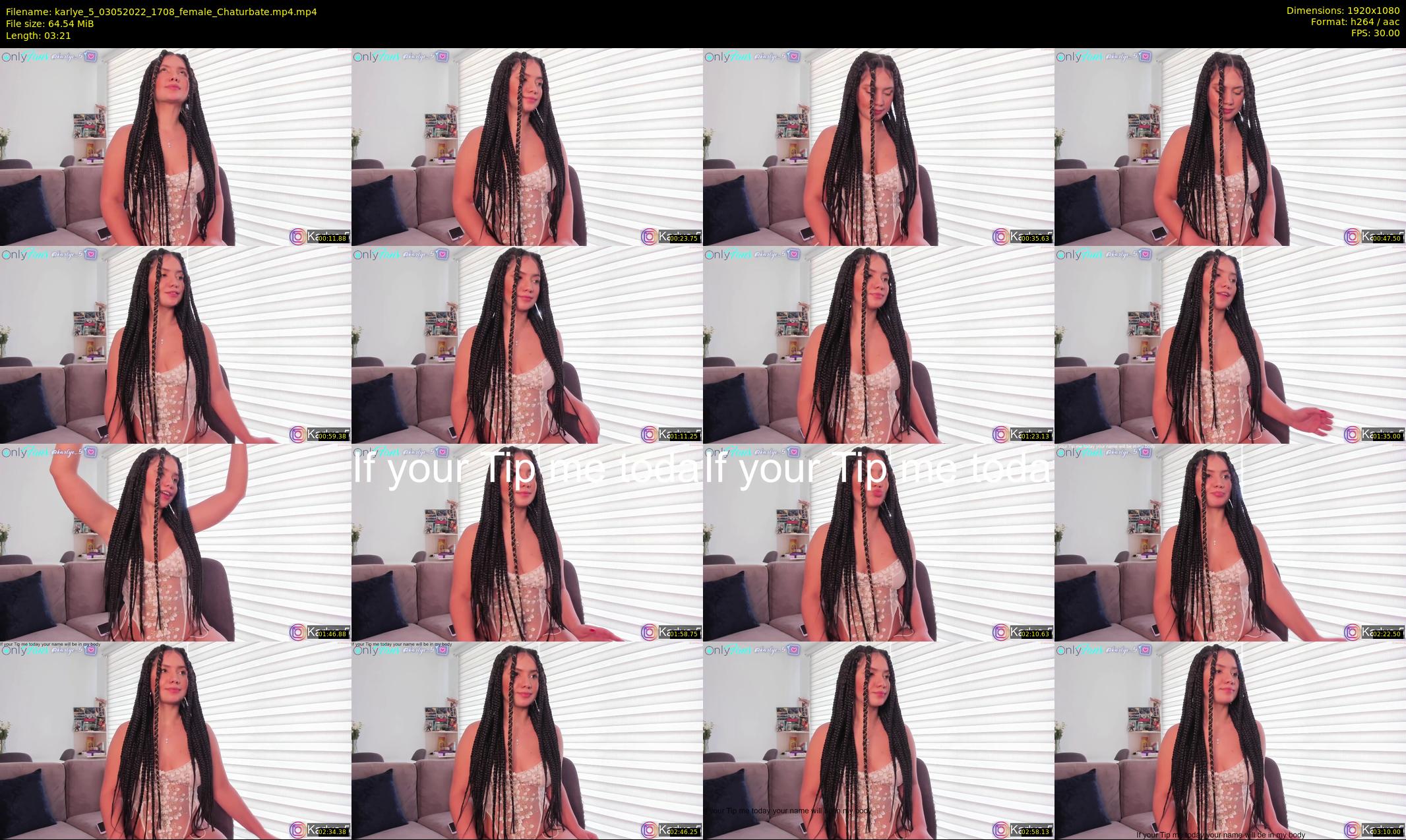 karlye_5 — 4 minute Chaturbate female cam show recording, 1080p, May 3, 2022