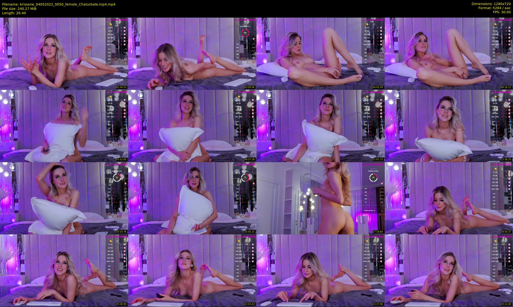 krissone — 27 minute Chaturbate female cam show recording, 720p, May 4, 2022