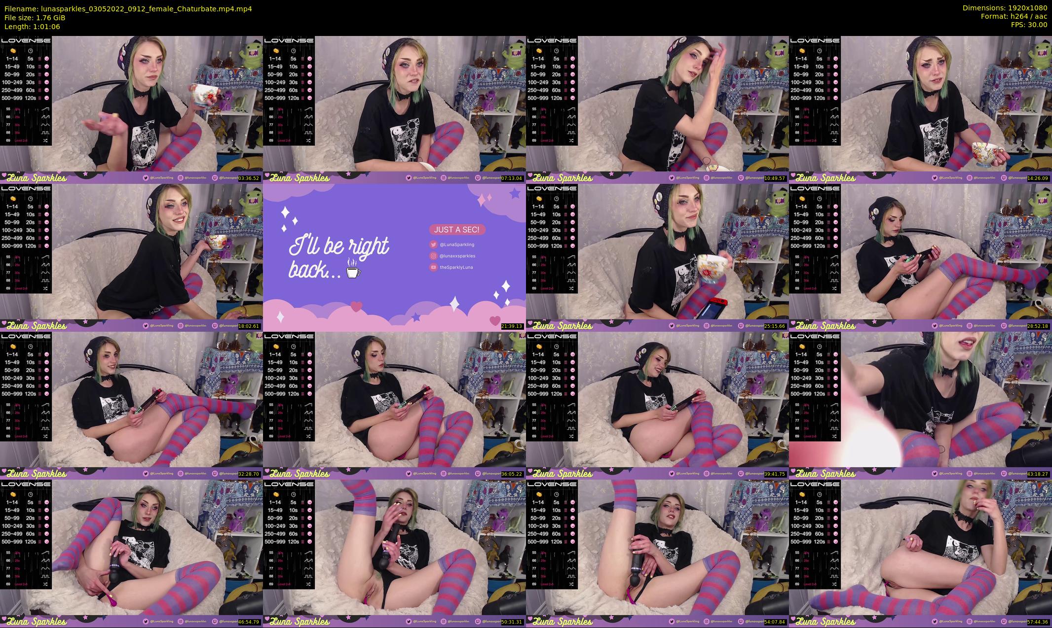 lunasparkles — 62 minute Chaturbate female cam show recording, 1080p, May 3, 2022