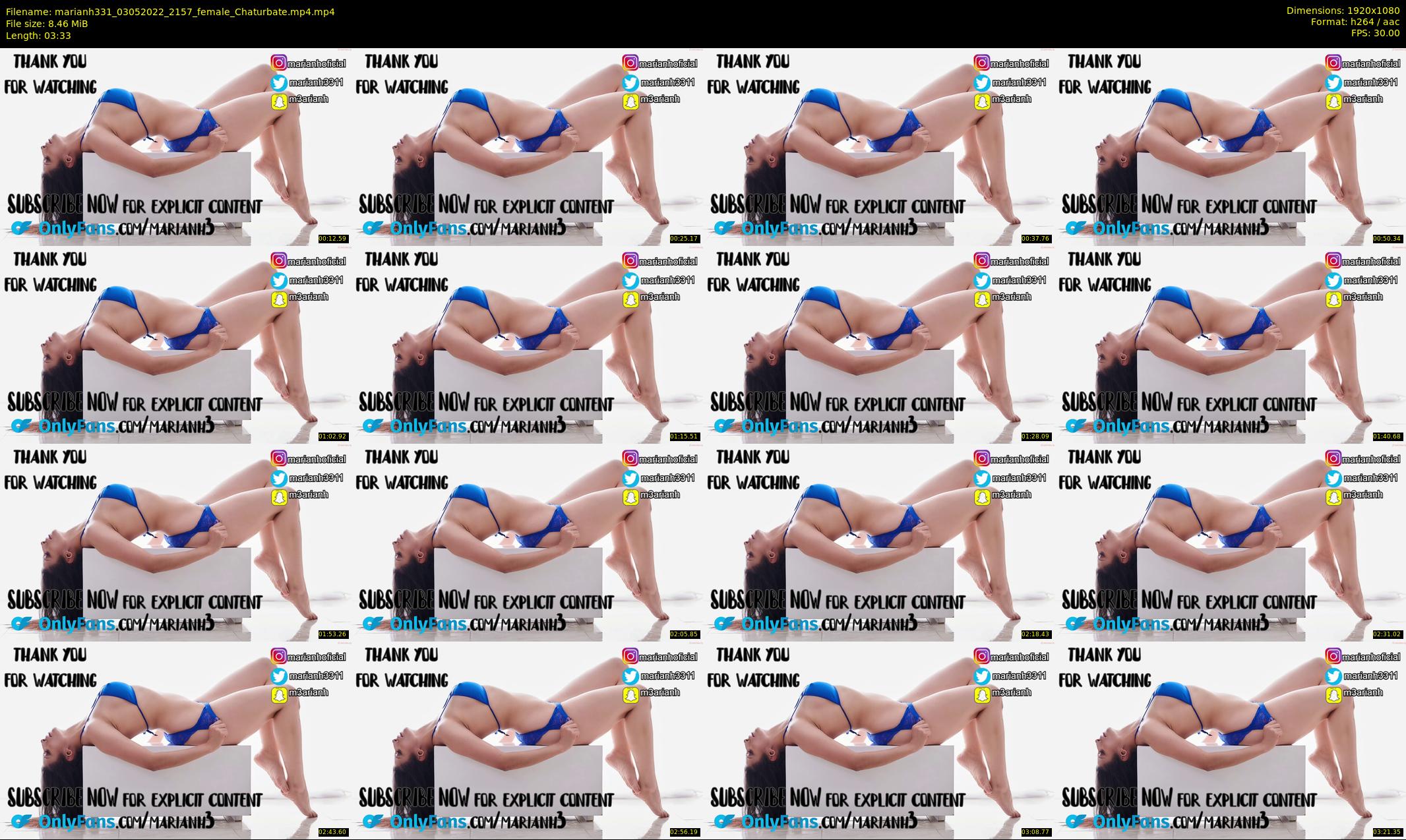 marianh331 — 4 minute Chaturbate female cam show recording, 1080p, May 3, 2022