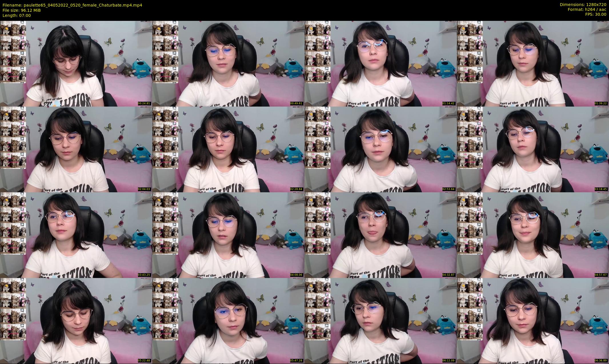 paulette65 — 7 minute Chaturbate female cam show recording, 720p, May 4, 2022