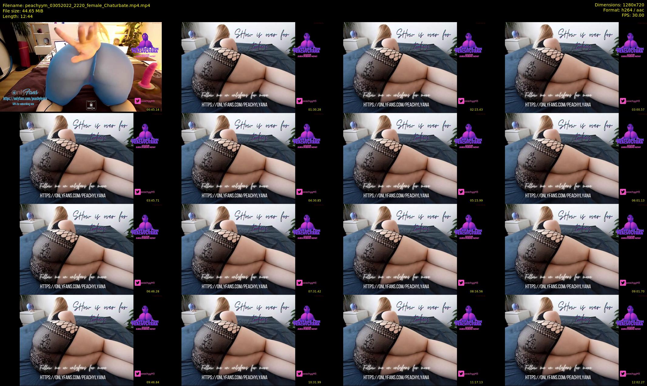 peachyym — 13 minute Chaturbate female cam show recording, 720p, May 3, 2022