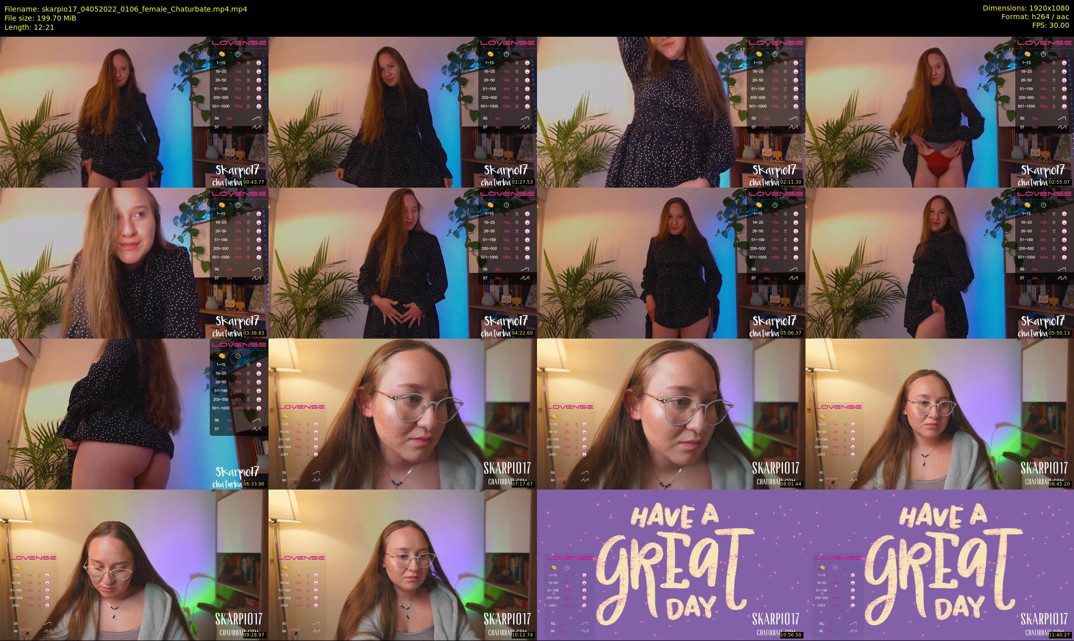 skarpio17 — 13 minute Chaturbate female cam show recording, 1080p, May 4, 2022