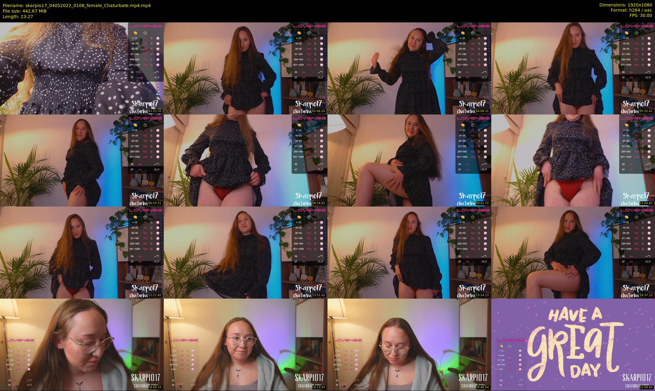 skarpio17 — 24 minute Chaturbate female cam show recording, 1080p, May 4, 2022