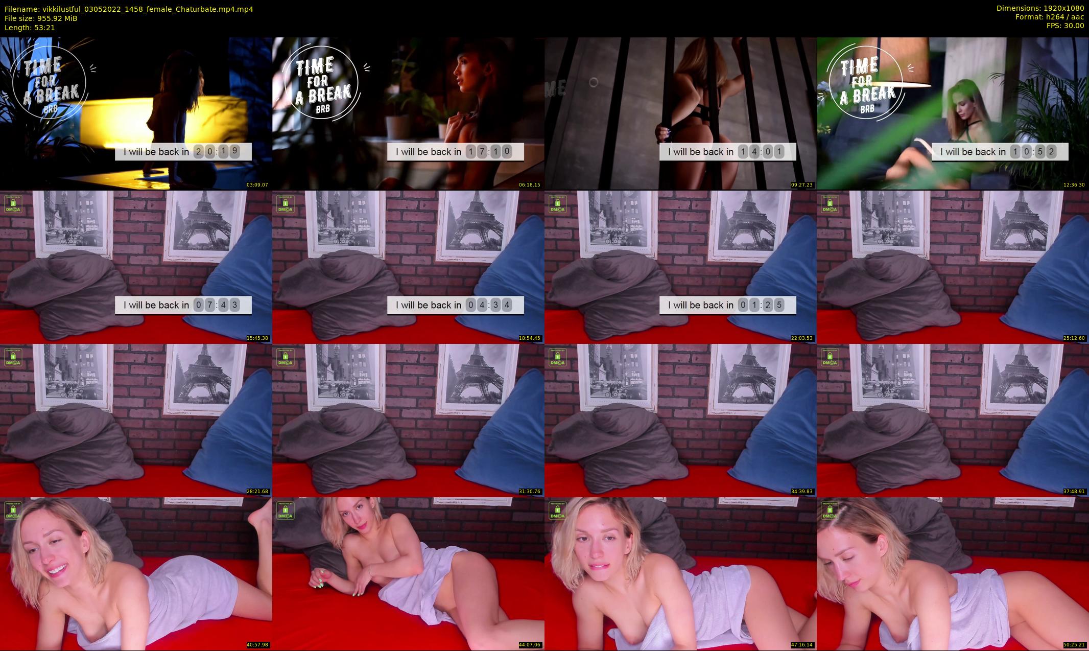 vikkilustful — 54 minute Chaturbate female cam show recording, 1080p, May 3, 2022