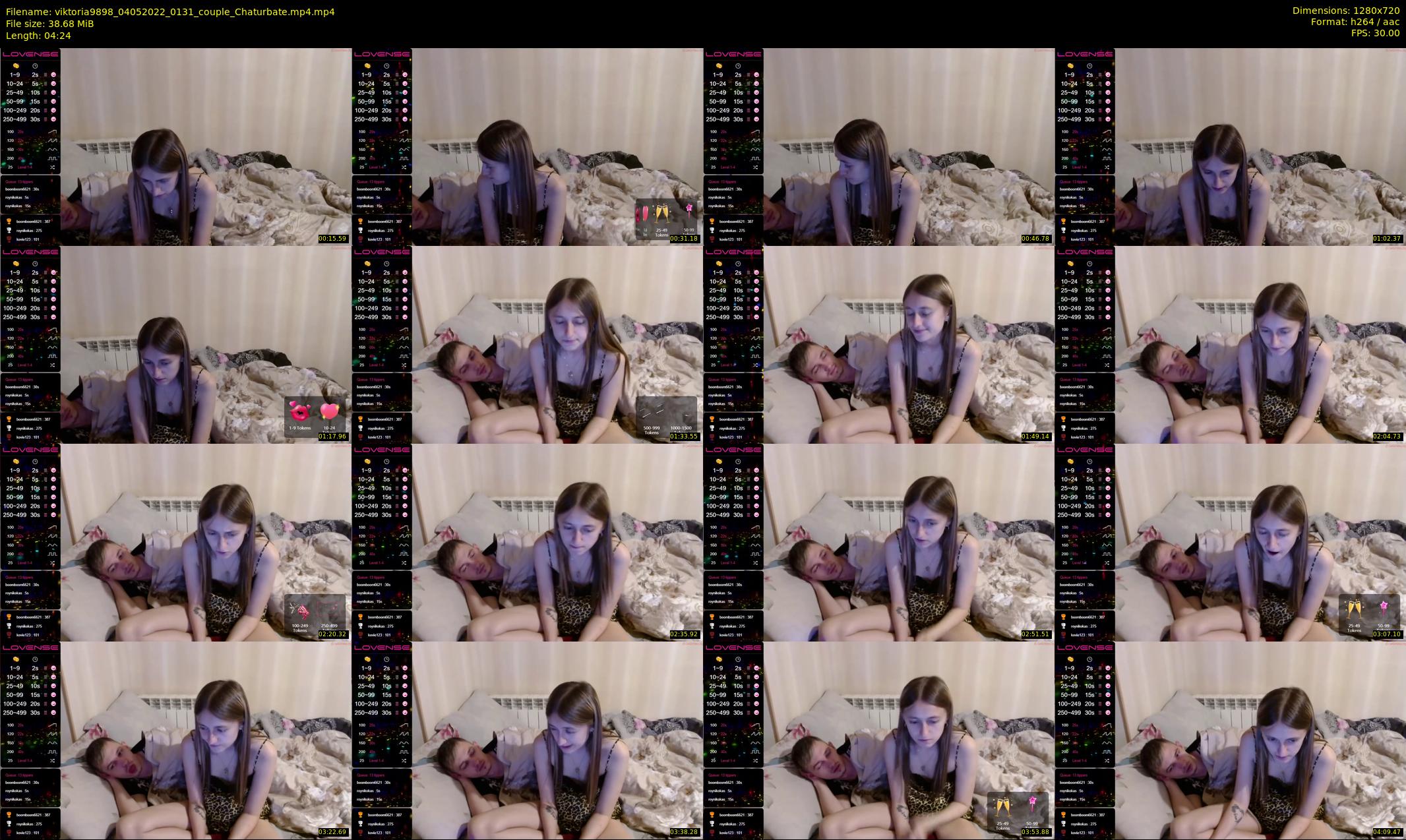 viktoria9898 — 5 minute Chaturbate couple cam show recording, 720p, May 4, 2022