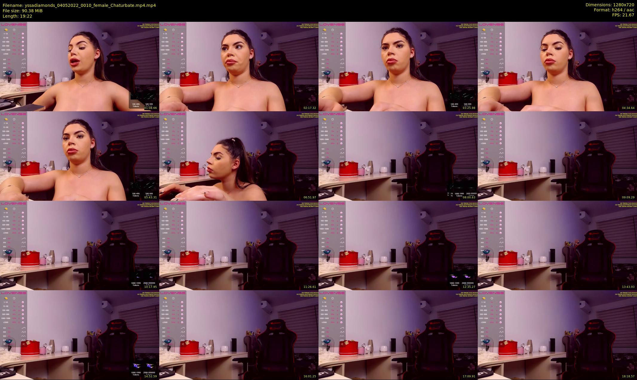 yssadiamonds — 20 minute Chaturbate female cam show recording, 720p, May 4, 2022