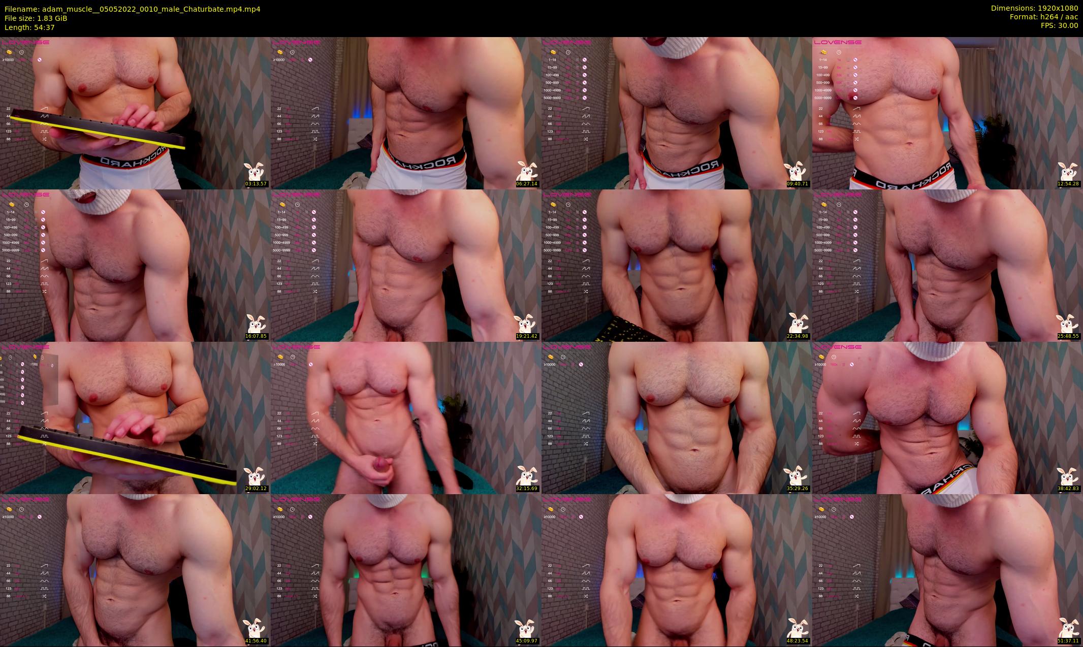 adam_muscle_ — 55 minute Chaturbate male cam show recording, 1080p, May 5, 2022