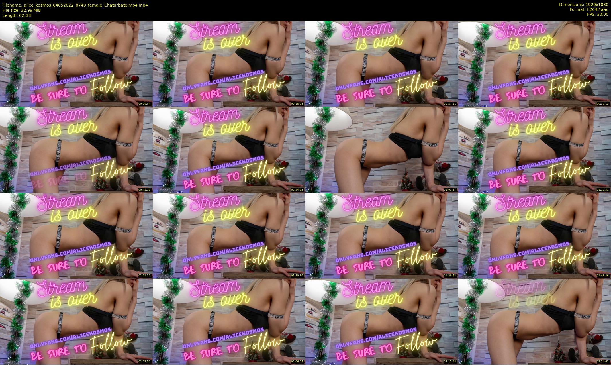 alice_kosmos — 3 minute Chaturbate female cam show recording, 1080p, May 4, 2022