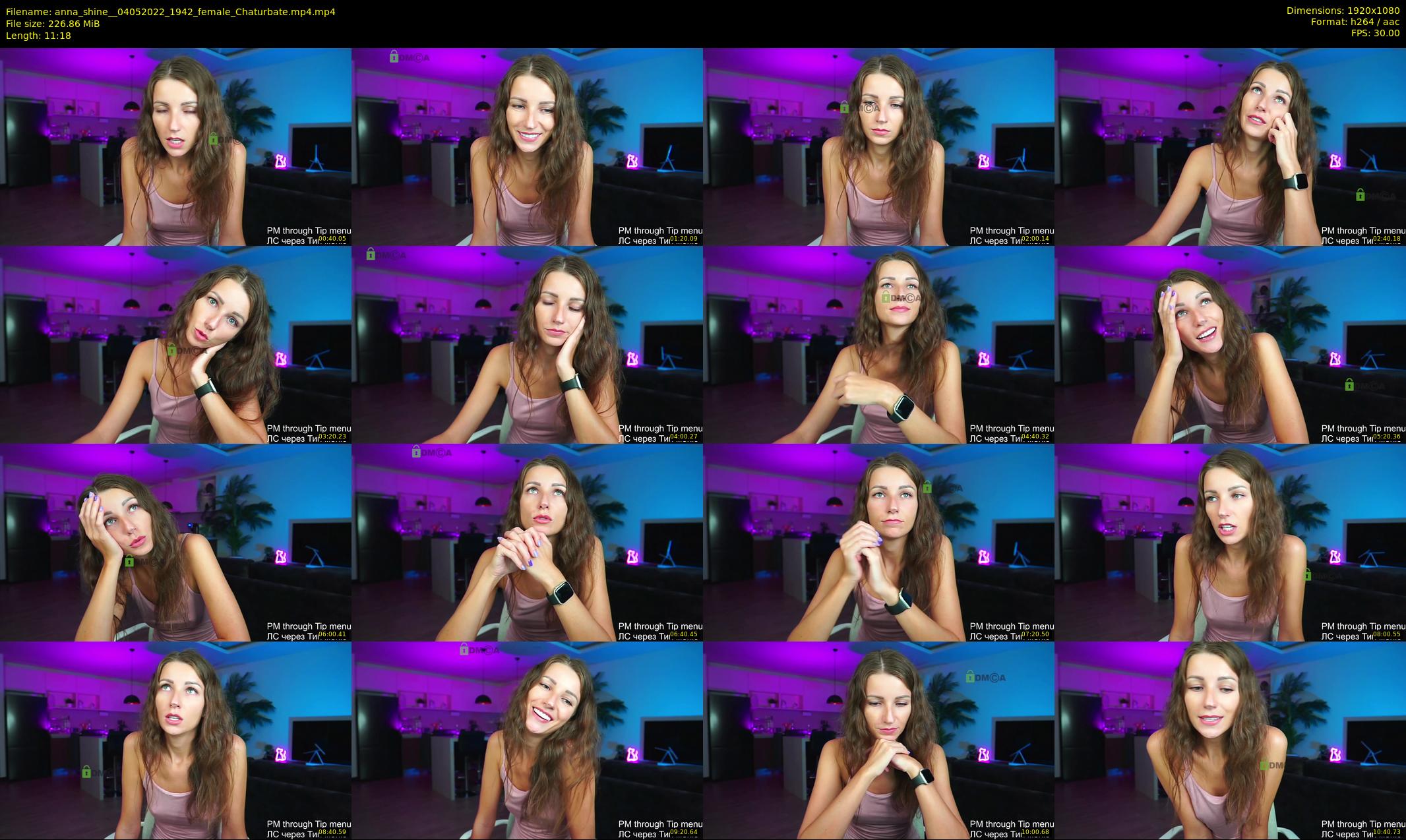 anna_shine_ — 12 minute Chaturbate female cam show recording, 1080p, May 4, 2022
