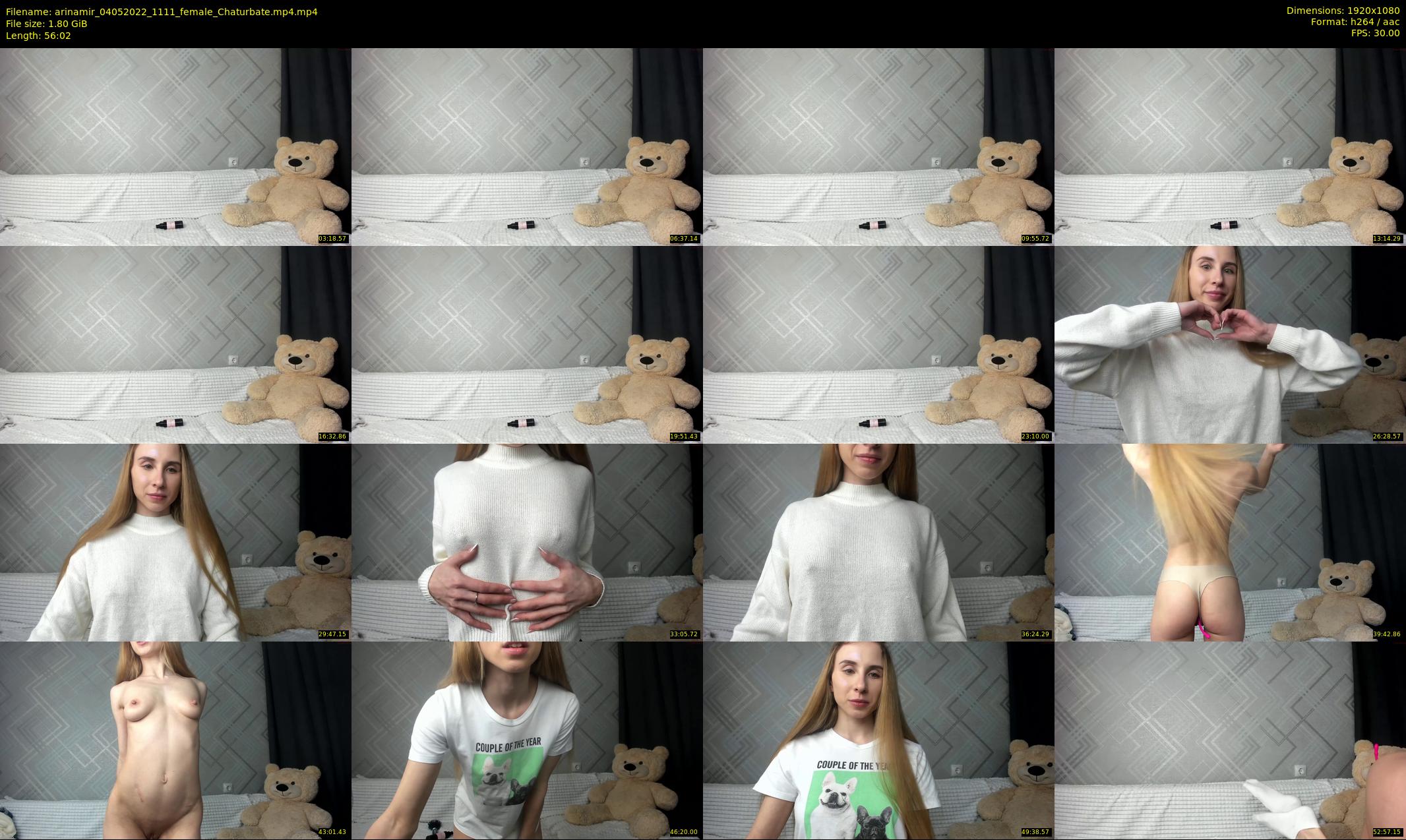 arinamir — 57 minute Chaturbate female cam show recording, 1080p, May 4, 2022