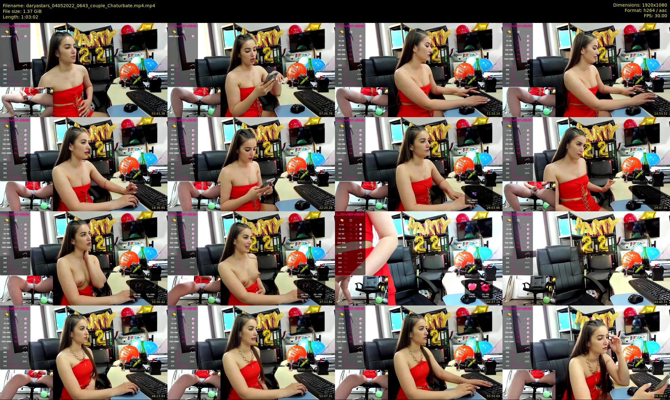 daryastars — 64 minute Chaturbate couple cam show recording, 1080p, May 4, 2022