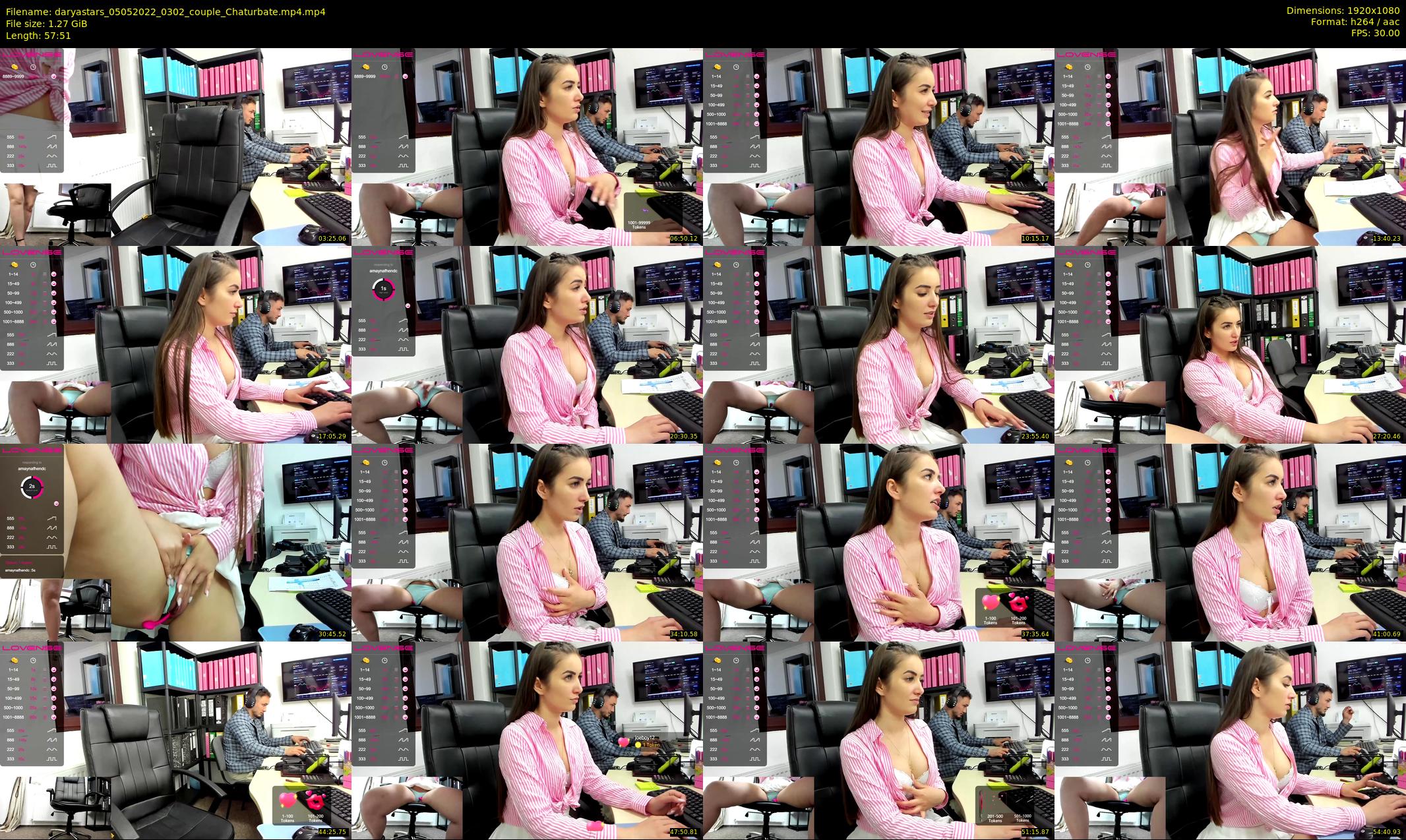 daryastars — 58 minute Chaturbate couple cam show recording, 1080p, May 5, 2022