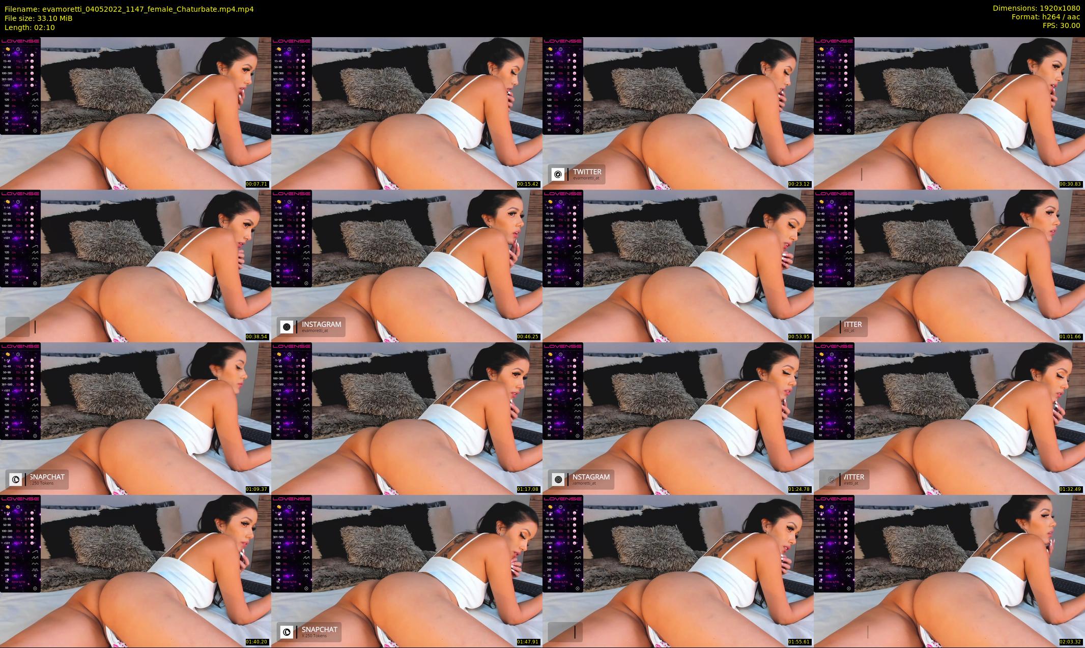 evamoretti — 3 minute Chaturbate female cam show recording, 1080p, May 4, 2022