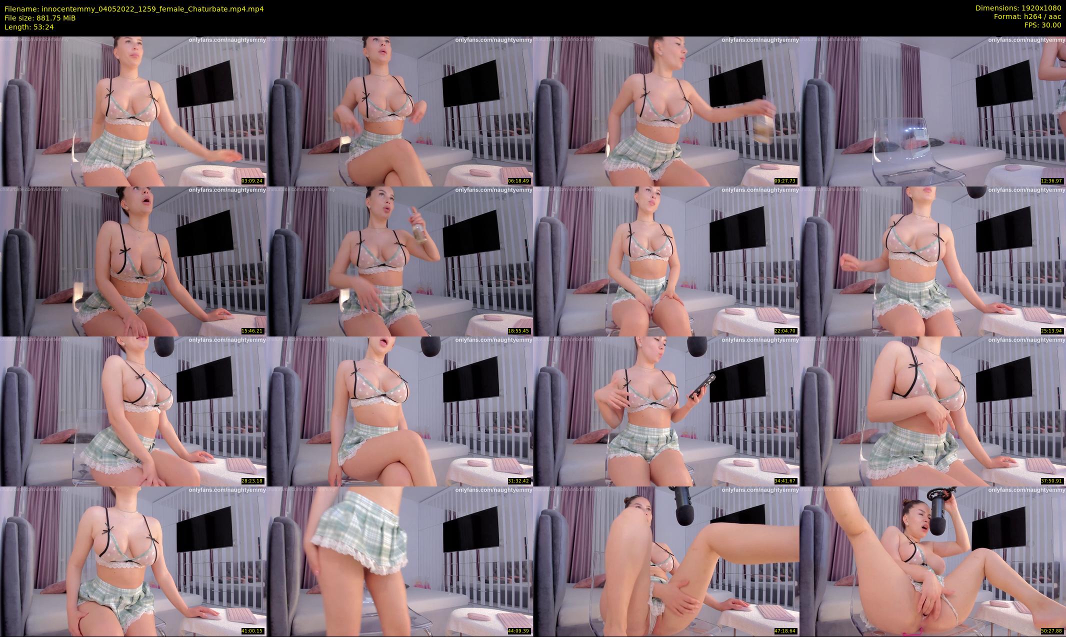 innocentemmy — 54 minute Chaturbate female cam show recording, 1080p, May 4, 2022