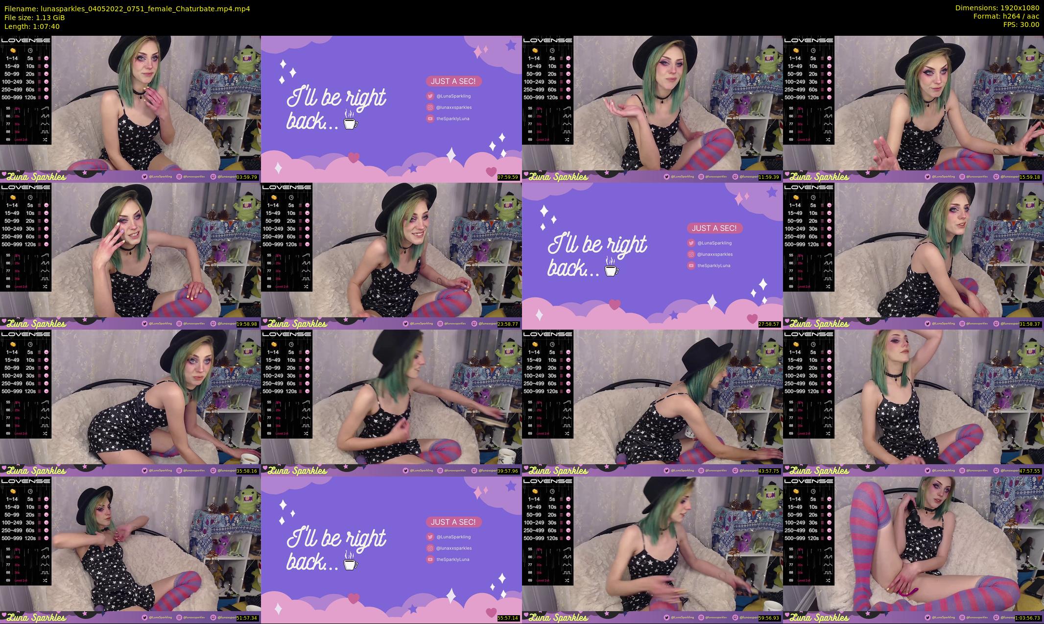 lunasparkles — 68 minute Chaturbate female cam show recording, 1080p, May 4, 2022