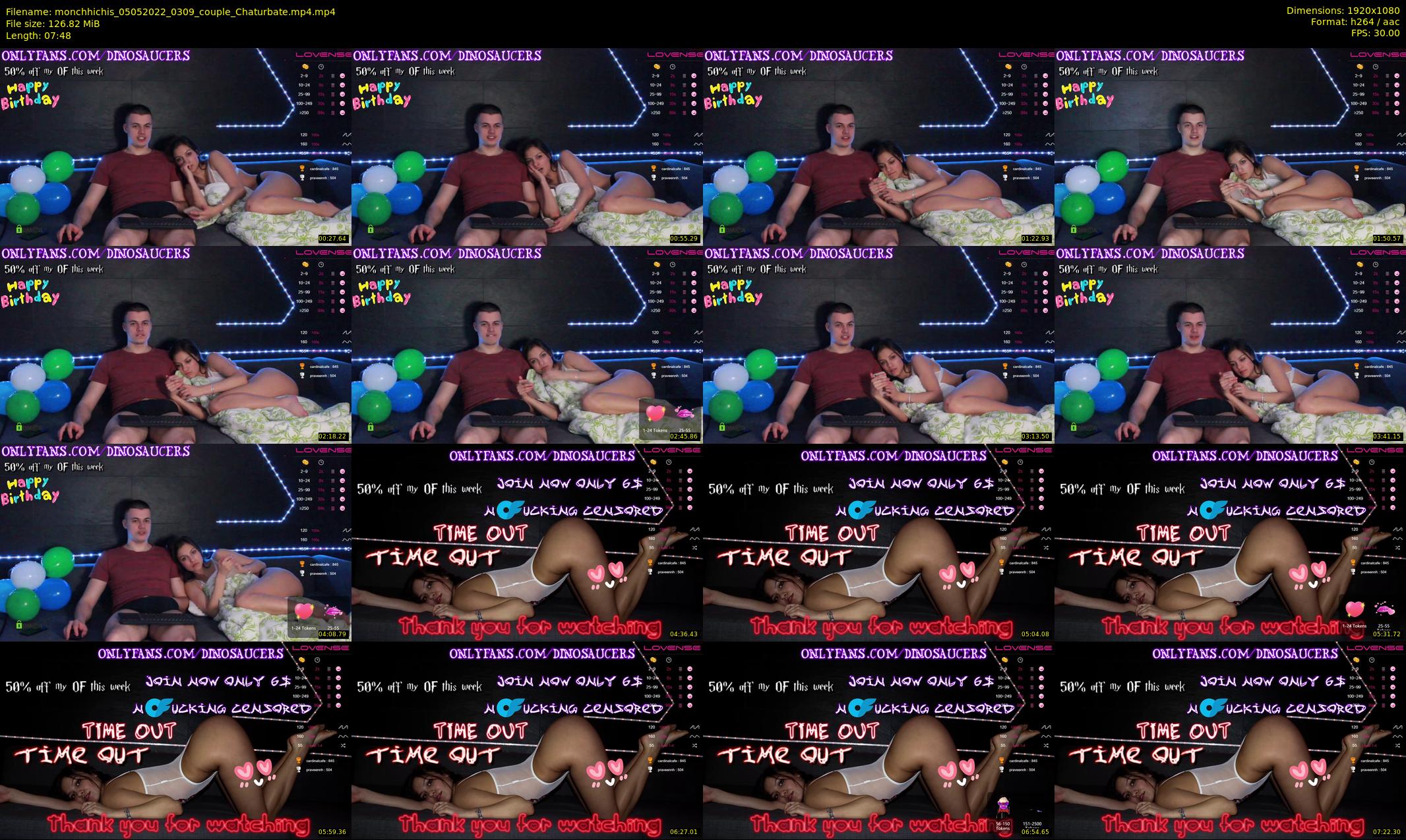 monchhichis — 8 minute Chaturbate couple cam show recording, 1080p, May 5, 2022