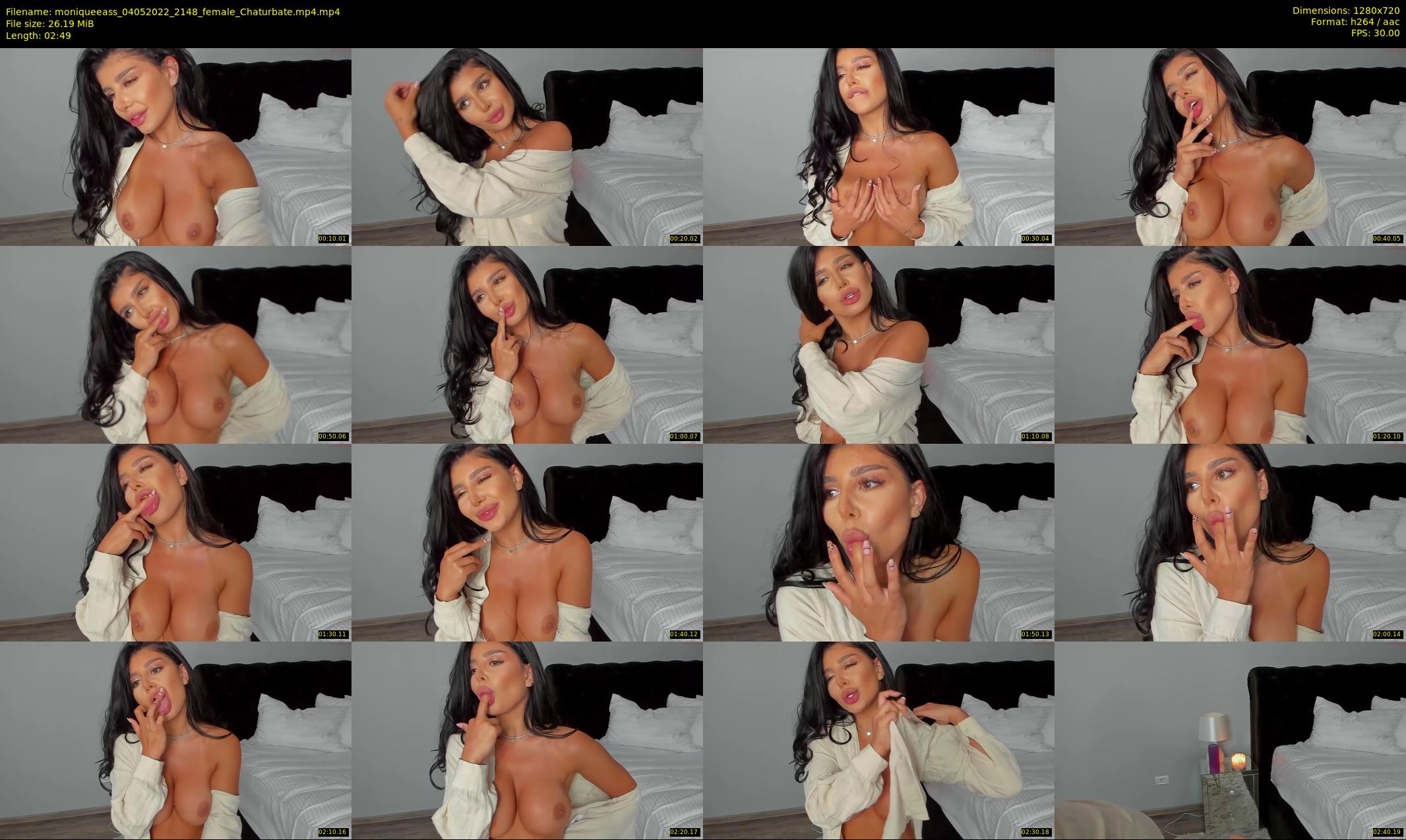 moniqueeass — 3 minute Chaturbate female cam show recording, 720p, May 4, 2022