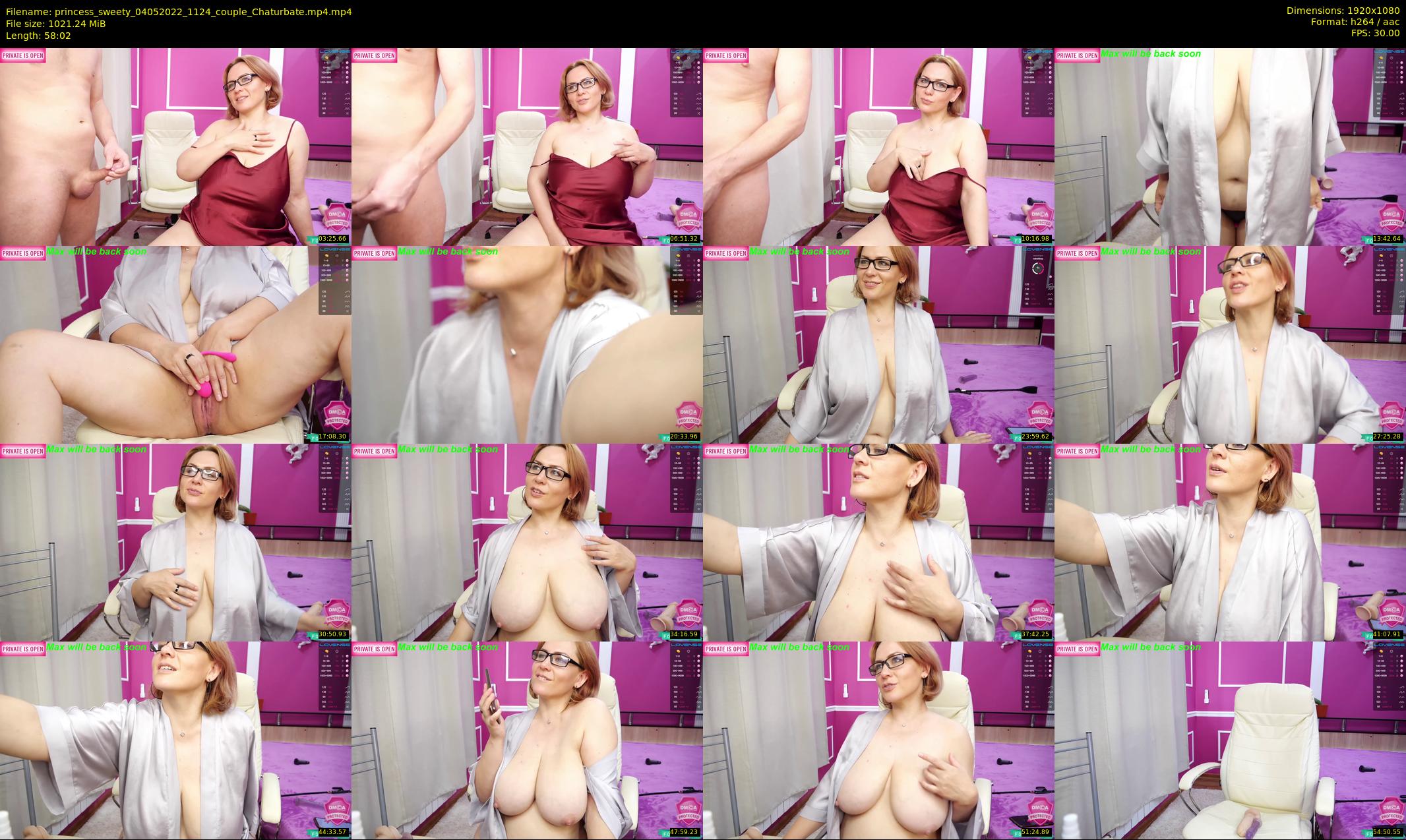 princess_sweety — 59 minute Chaturbate couple cam show recording, 1080p, May 4, 2022