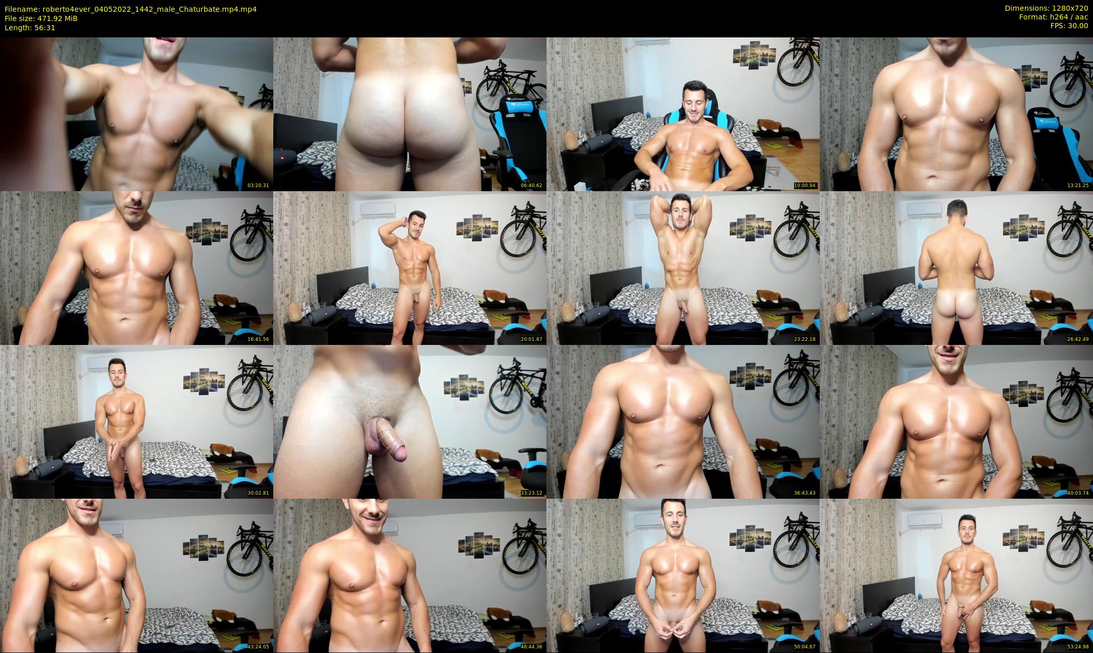 roberto4ever — 57 minute Chaturbate male cam show recording, 720p, May 4, 2022