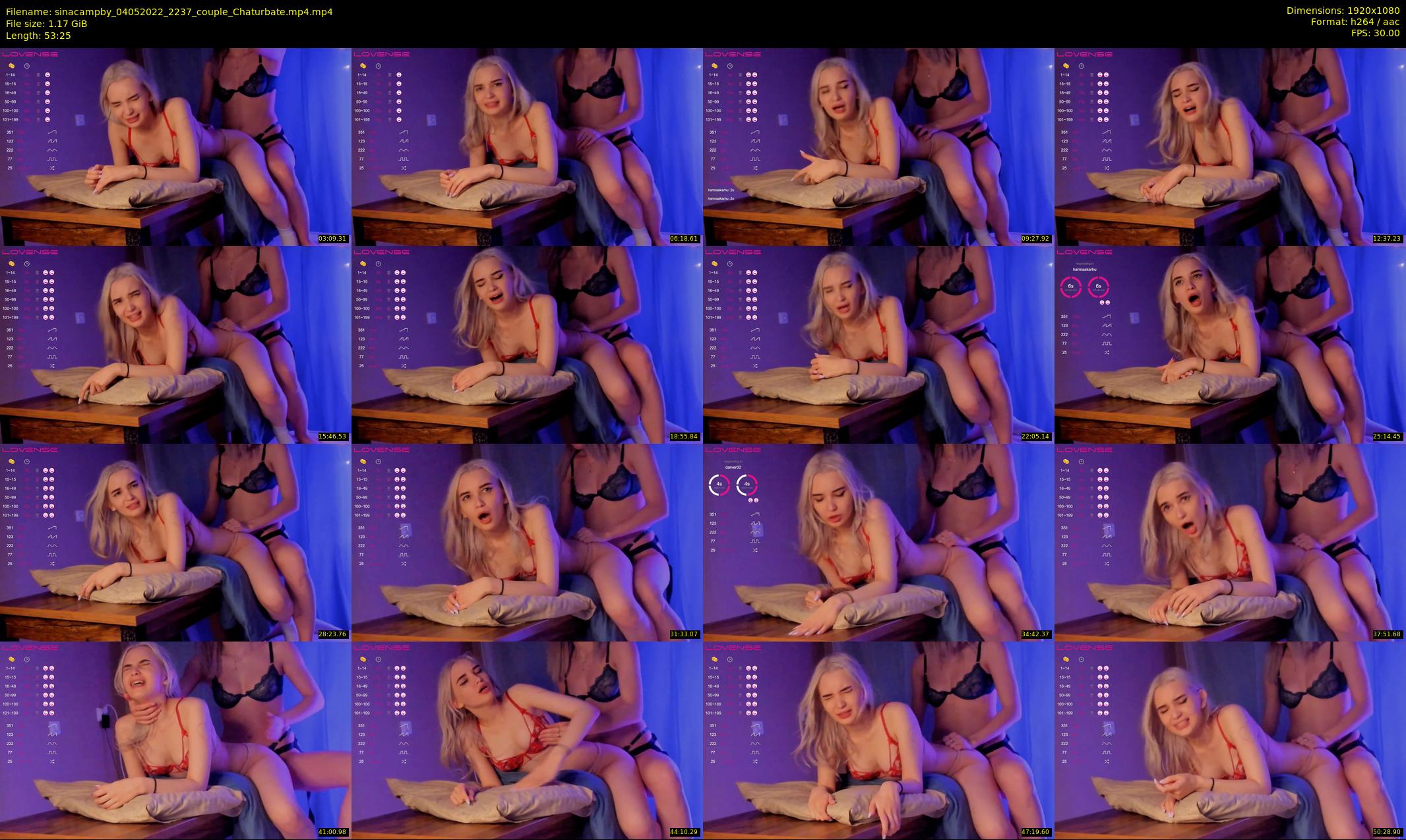 sinacampby — 54 minute Chaturbate couple cam show recording, 1080p, May 4, 2022