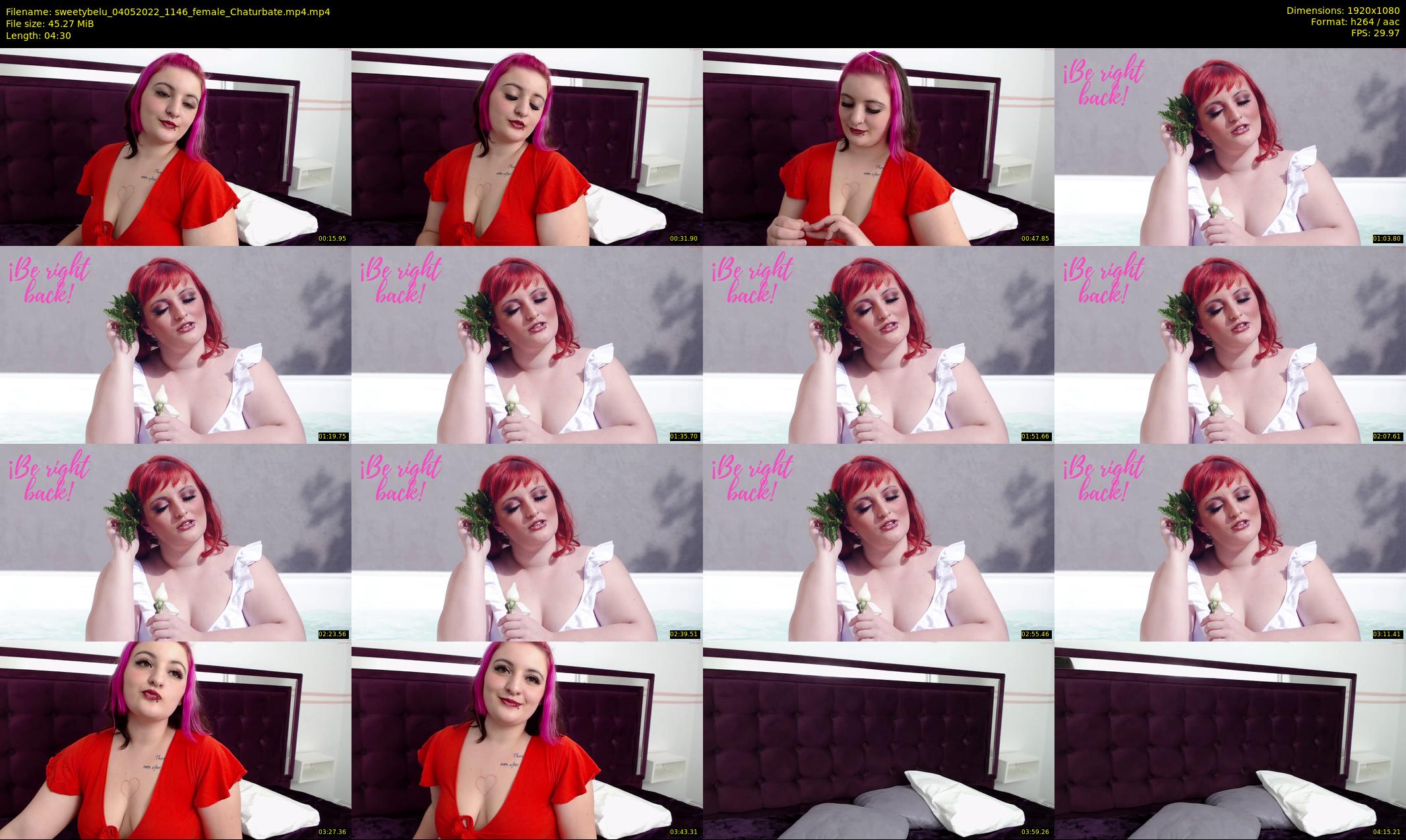 sweetybelu — 5 minute Chaturbate female cam show recording, 1080p, May 4, 2022