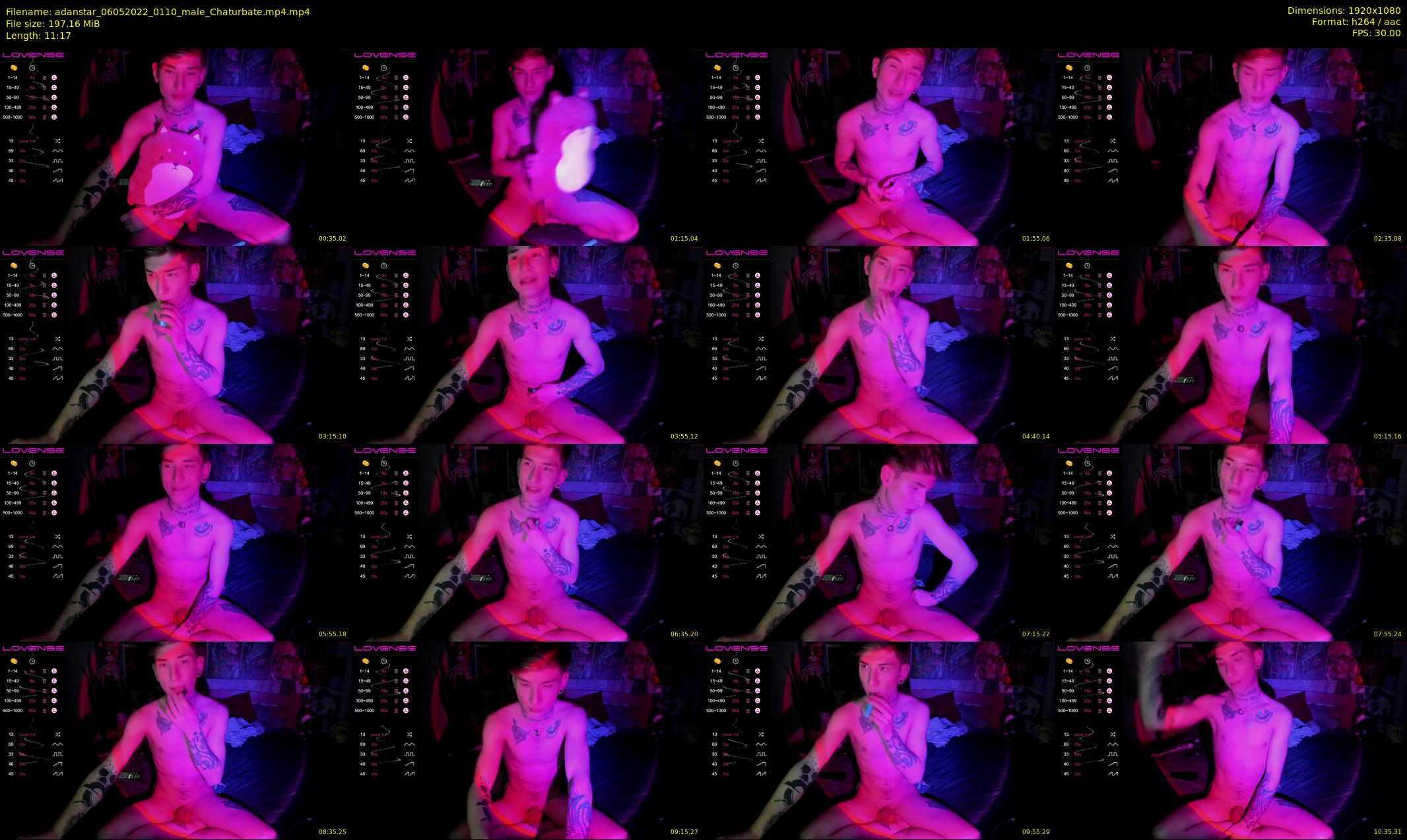 adanstar — 12 minute Chaturbate male cam show recording, 1080p, May 6, 2022