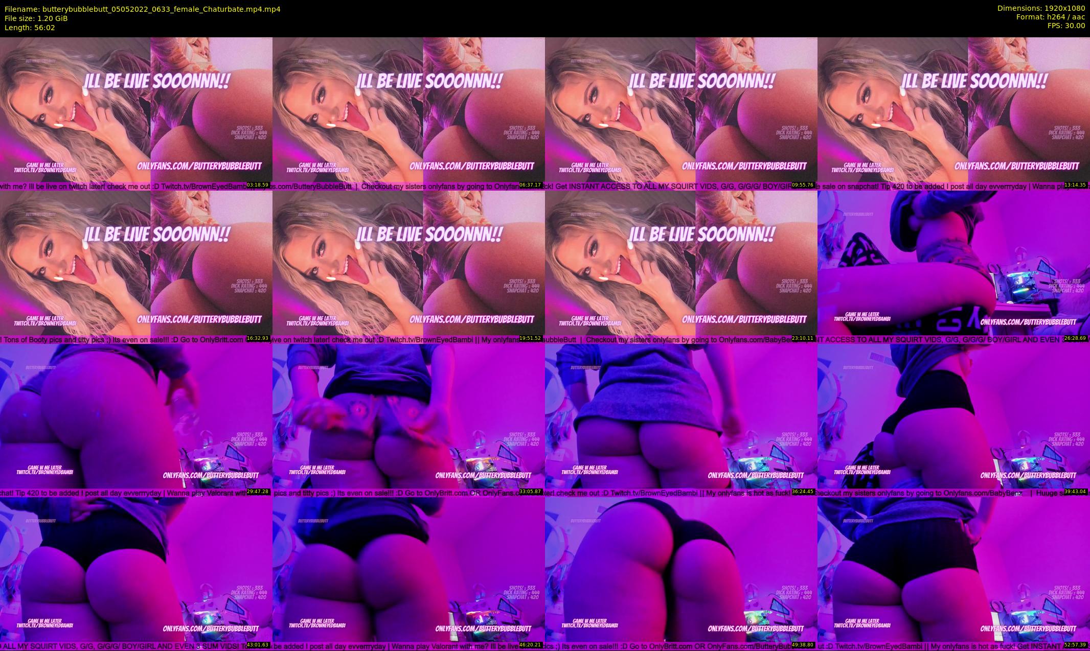 butterybubblebutt — 57 minute Chaturbate couple cam show recording, 1080p, May 5, 2022