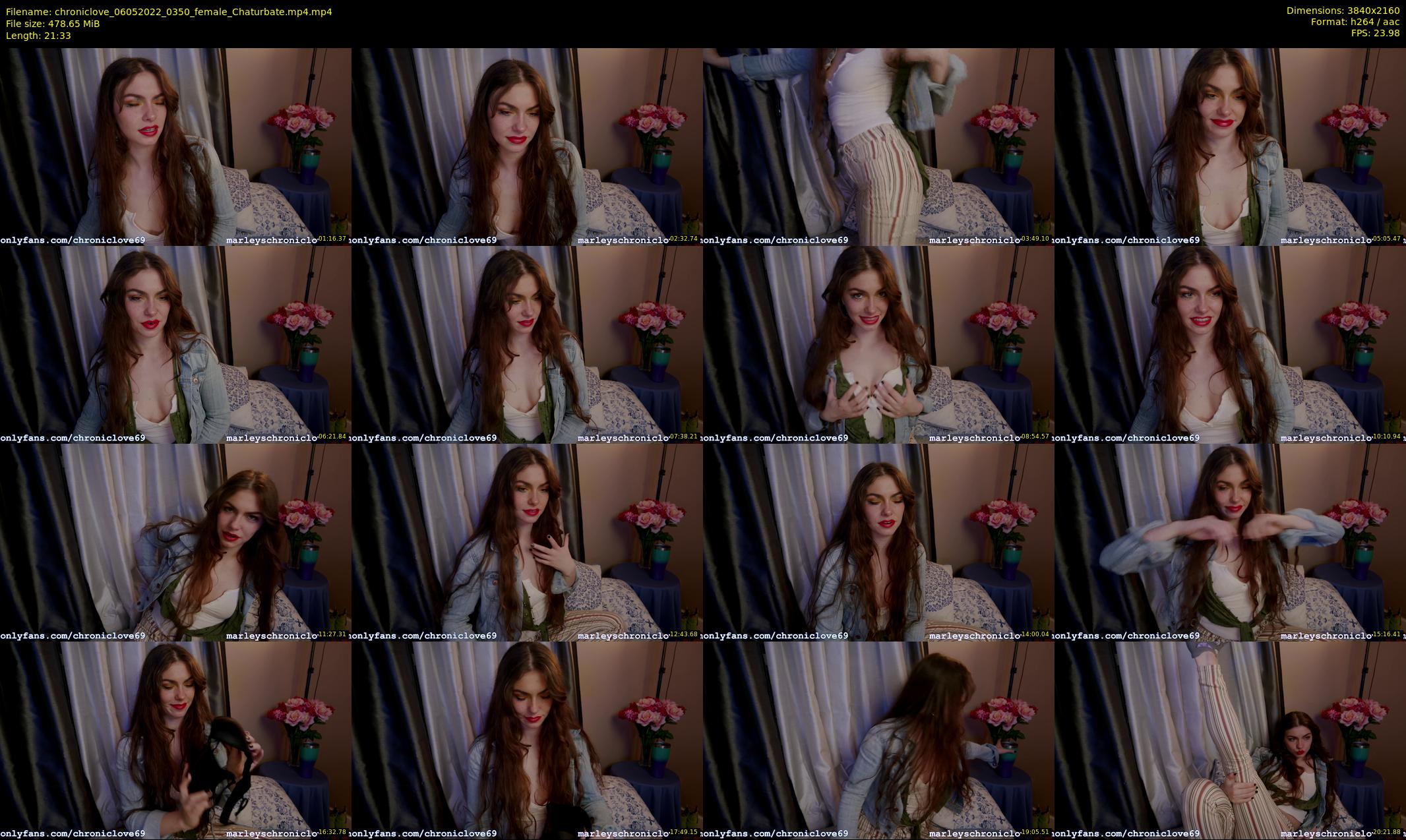 chroniclove — 22 minute Chaturbate female cam show recording, 4K, May 6, 2022