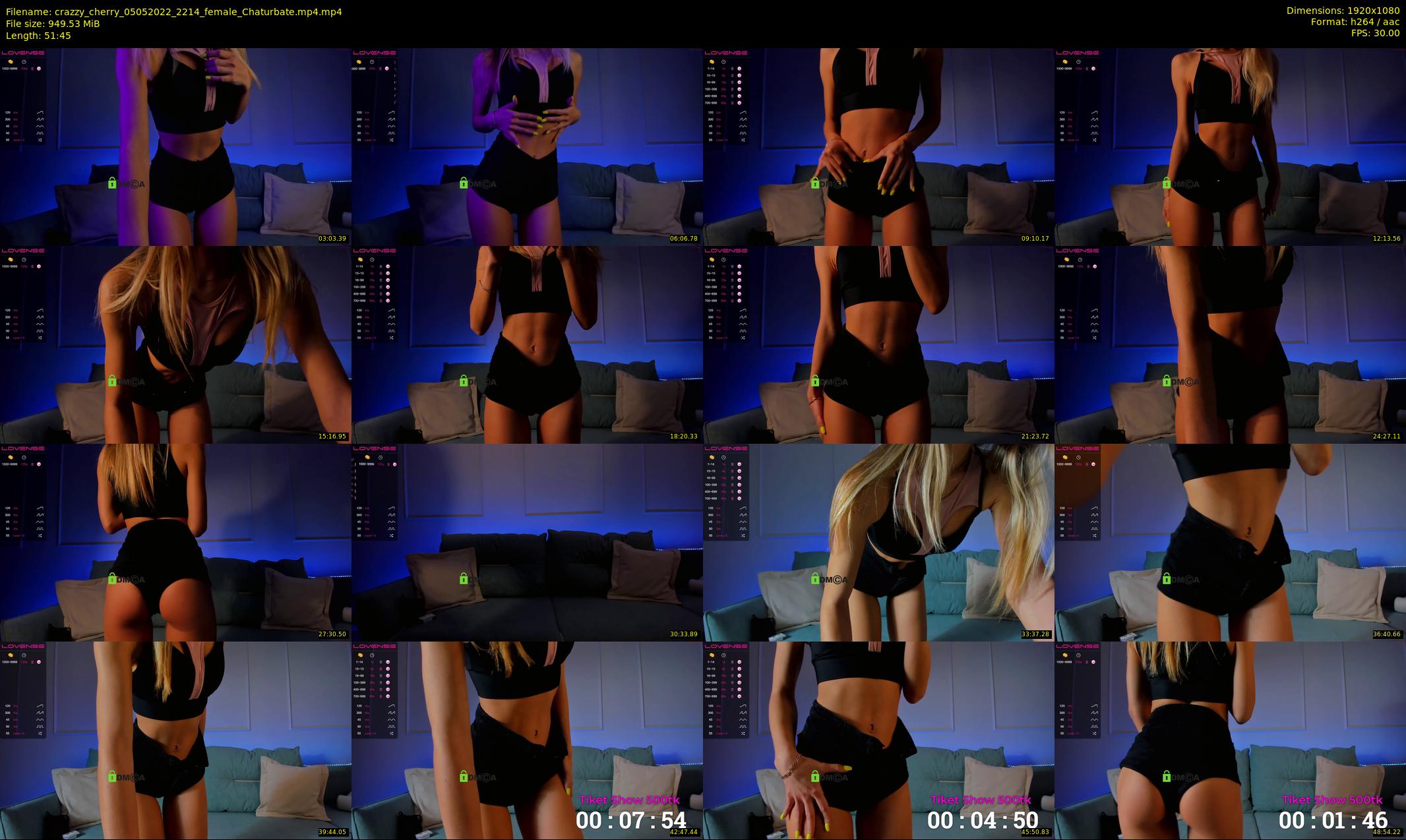 crazzy_cherry — 52 minute Chaturbate female cam show recording, 1080p, May 5, 2022