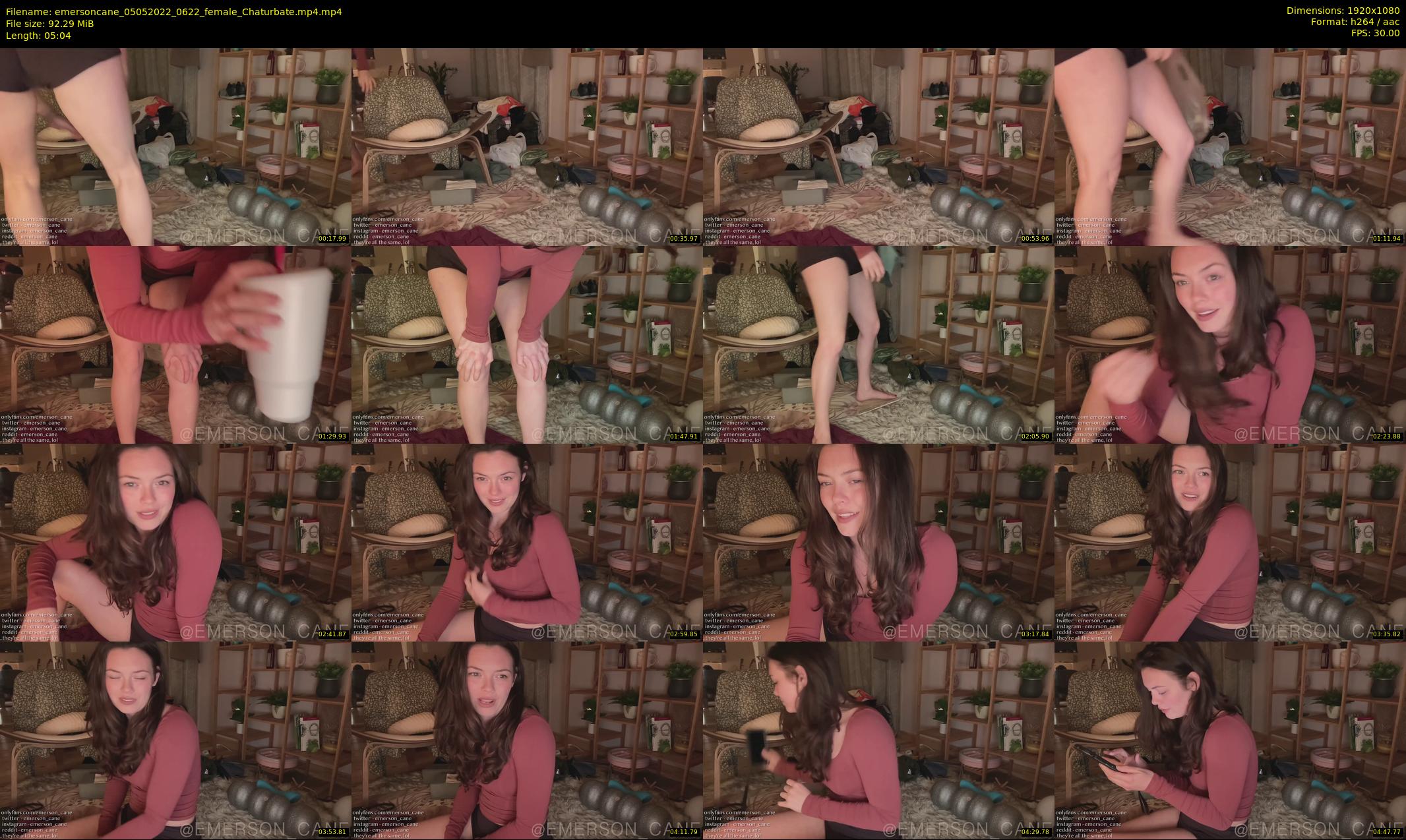 emersoncane — 6 minute Chaturbate female cam show recording, 1080p, May 5, 2022