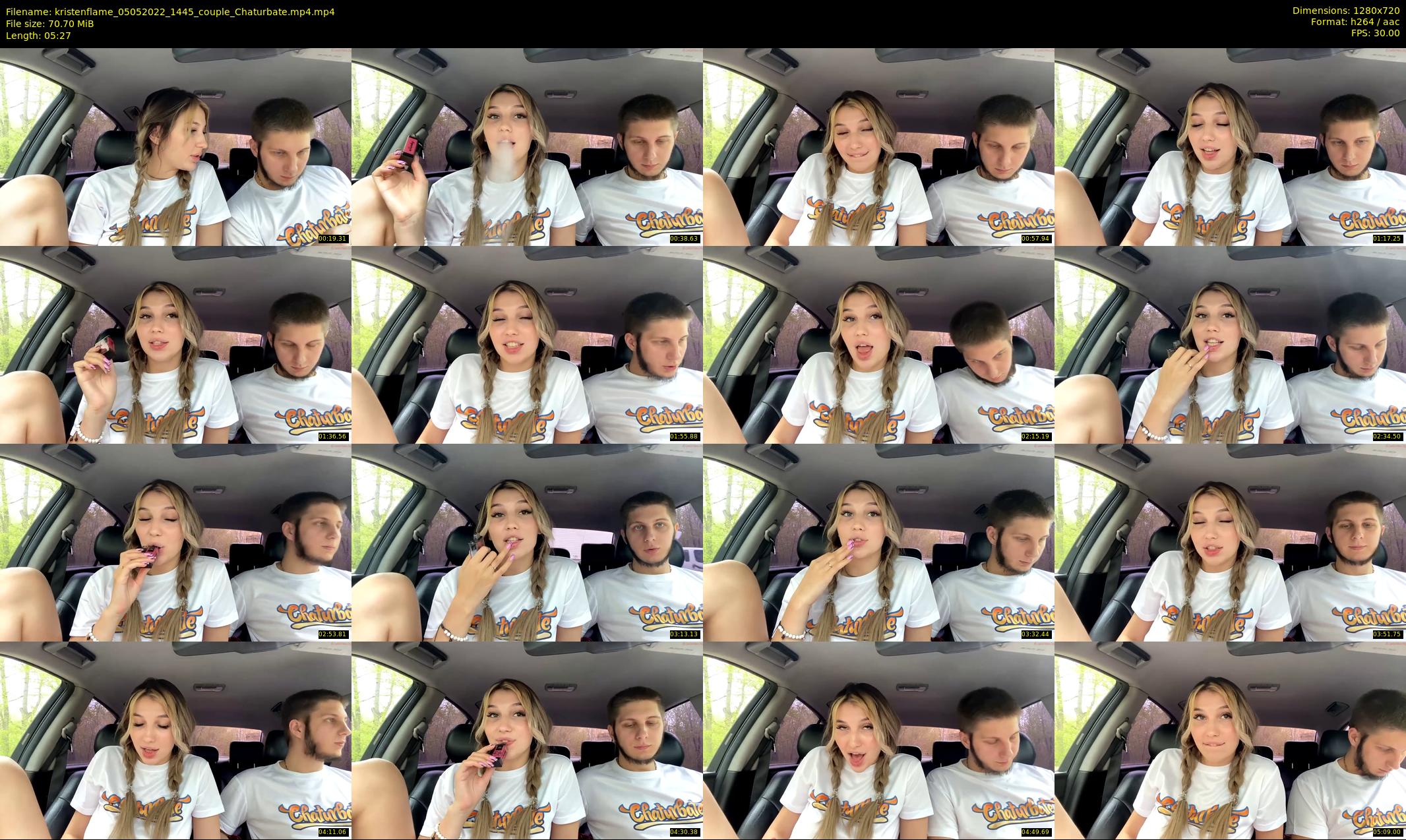 kristenflame — 6 minute Chaturbate couple cam show recording, 720p, May 5, 2022