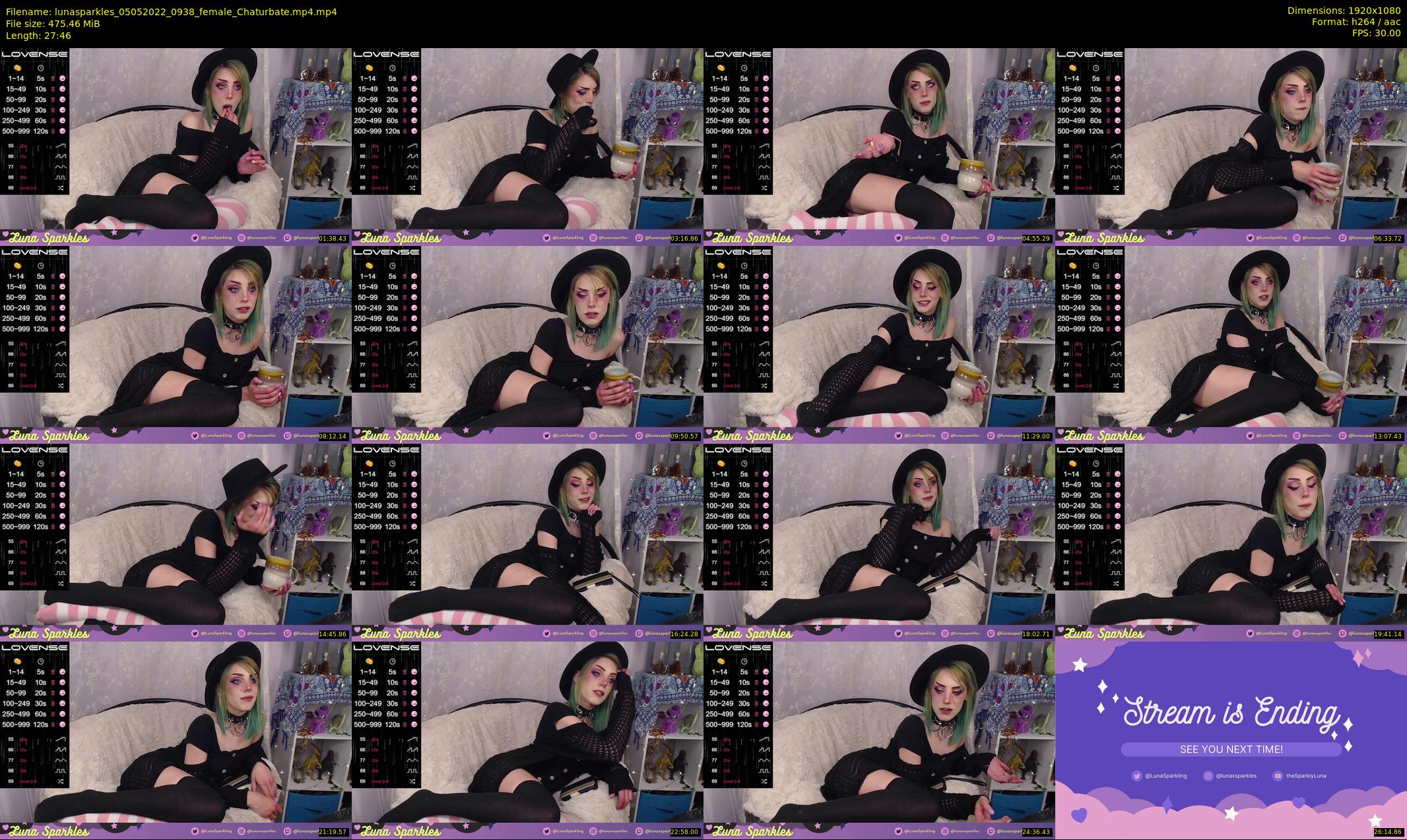 lunasparkles — 28 minute Chaturbate female cam show recording, 1080p, May 5, 2022