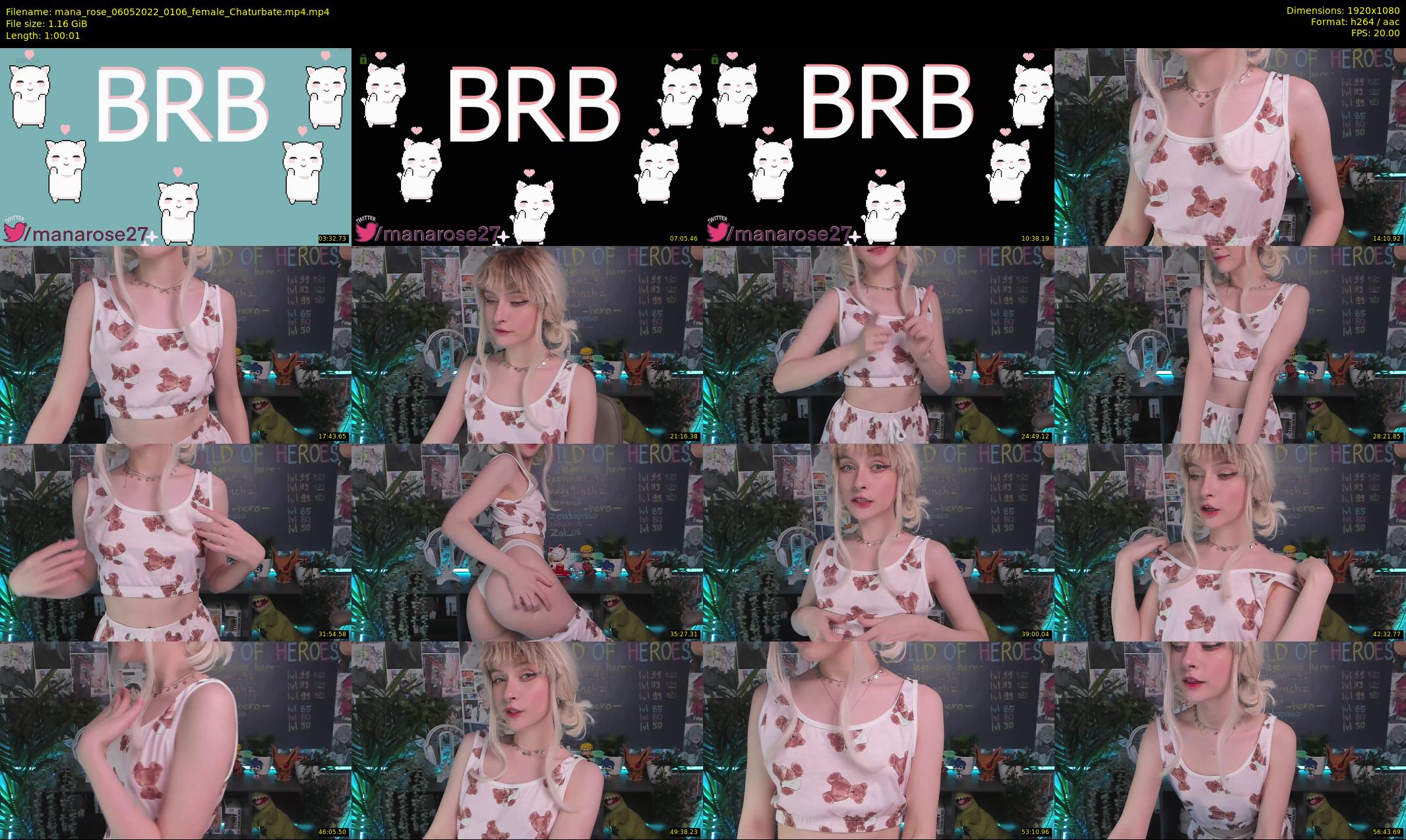 mana_rose — 61 minute Chaturbate female cam show recording, 1080p, May 6, 2022