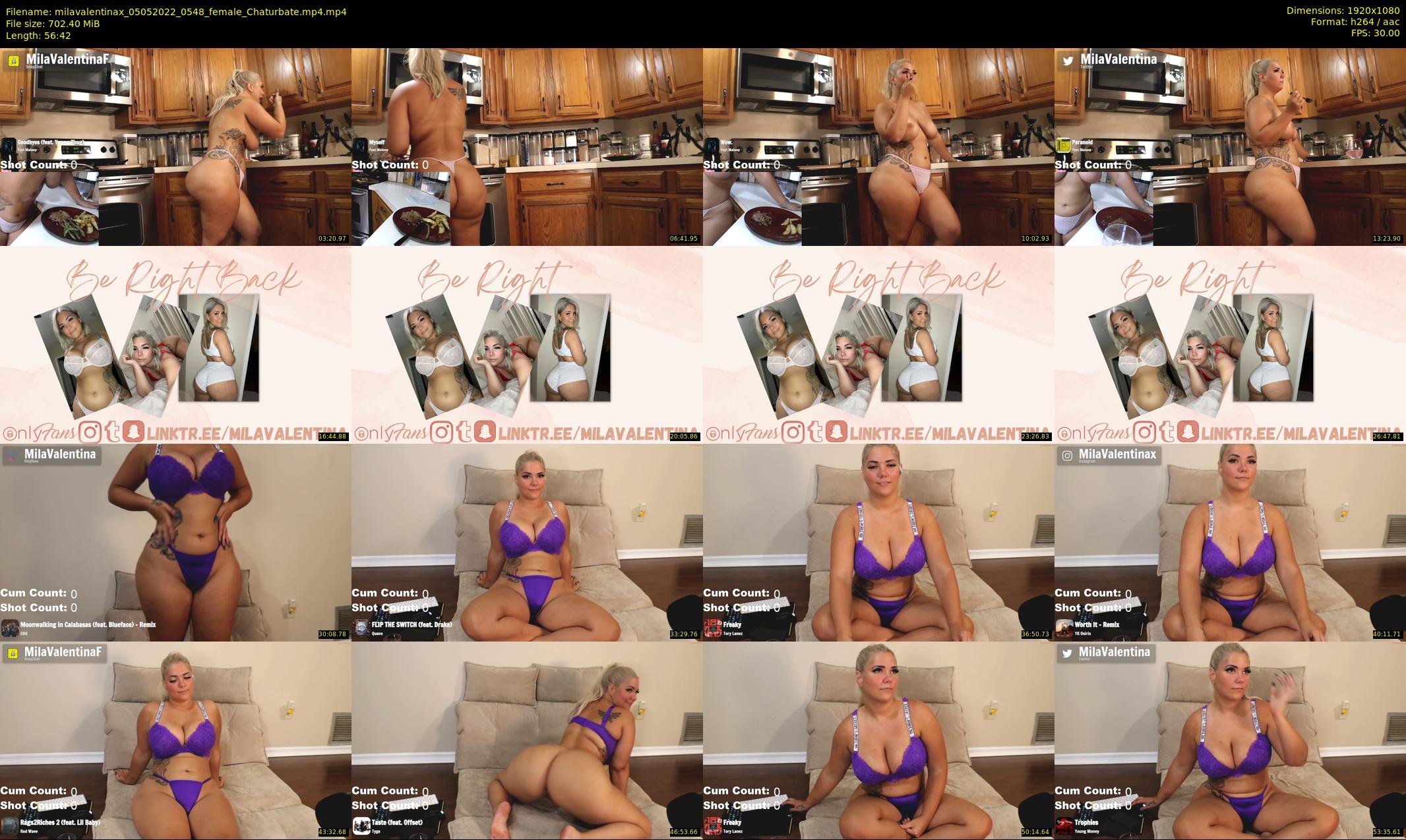 milavalentinax — 57 minute Chaturbate female cam show recording, 1080p, May 5, 2022