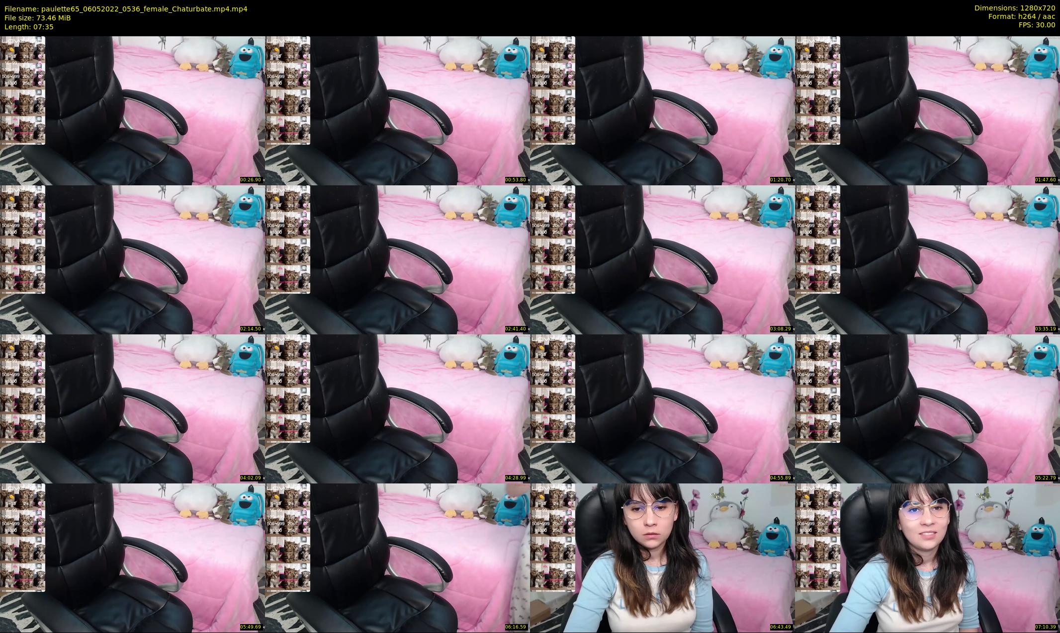 paulette65 — 8 minute Chaturbate female cam show recording, 720p, May 6, 2022