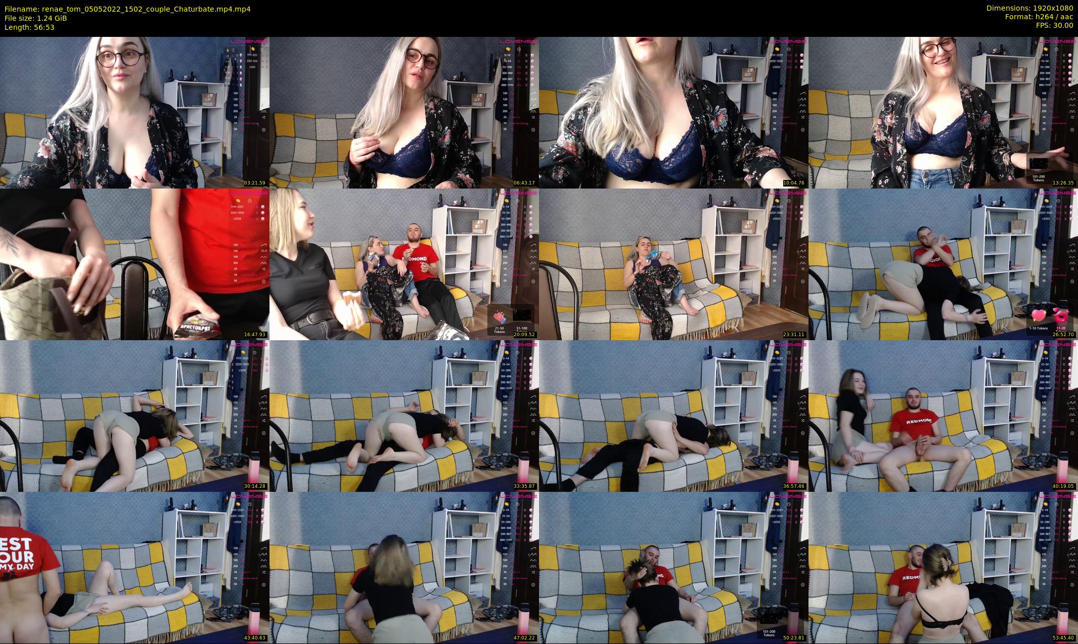 renae_tom — 57 minute Chaturbate couple cam show recording, 1080p, May 5, 2022