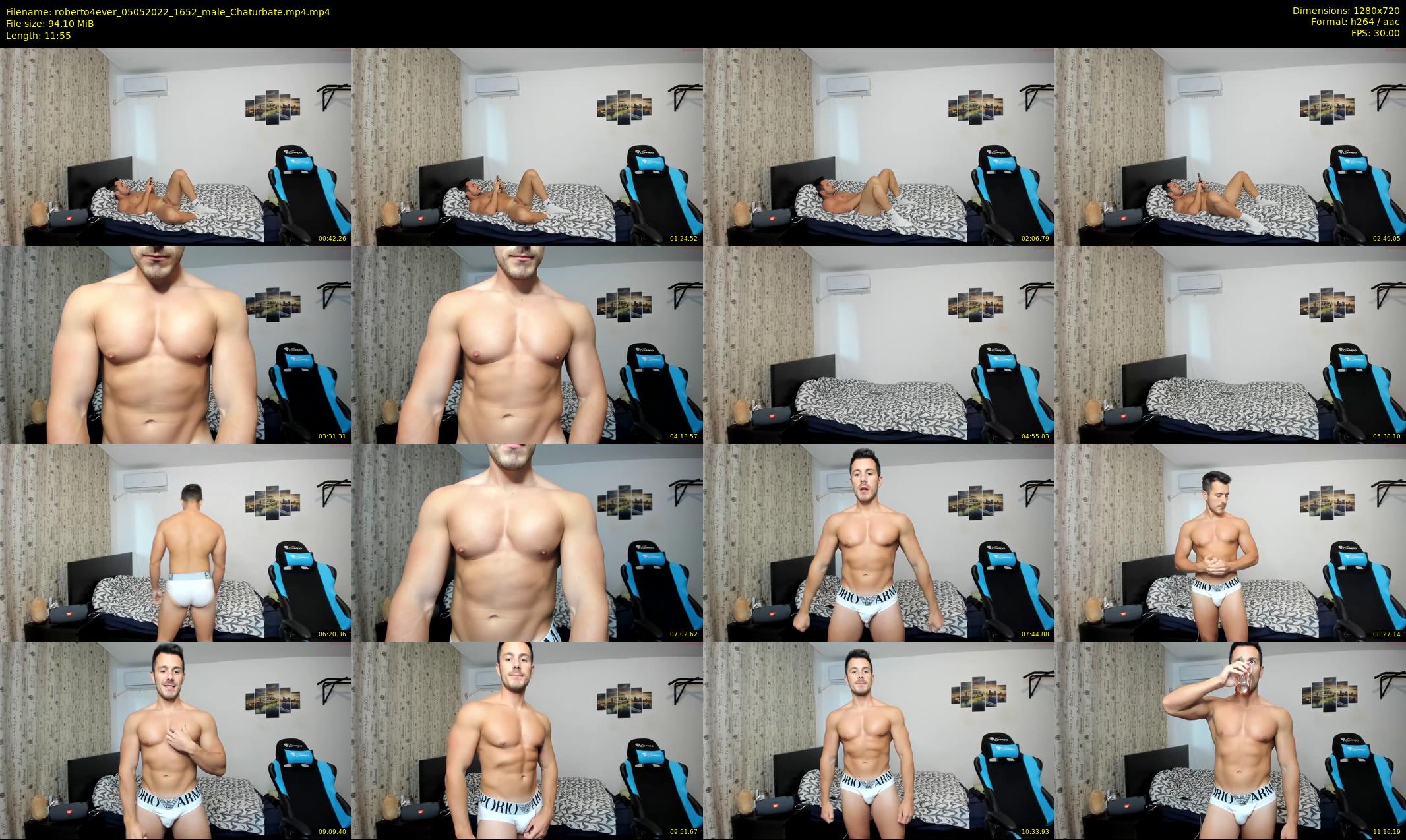 roberto4ever — 12 minute Chaturbate male cam show recording, 720p, May 5, 2022