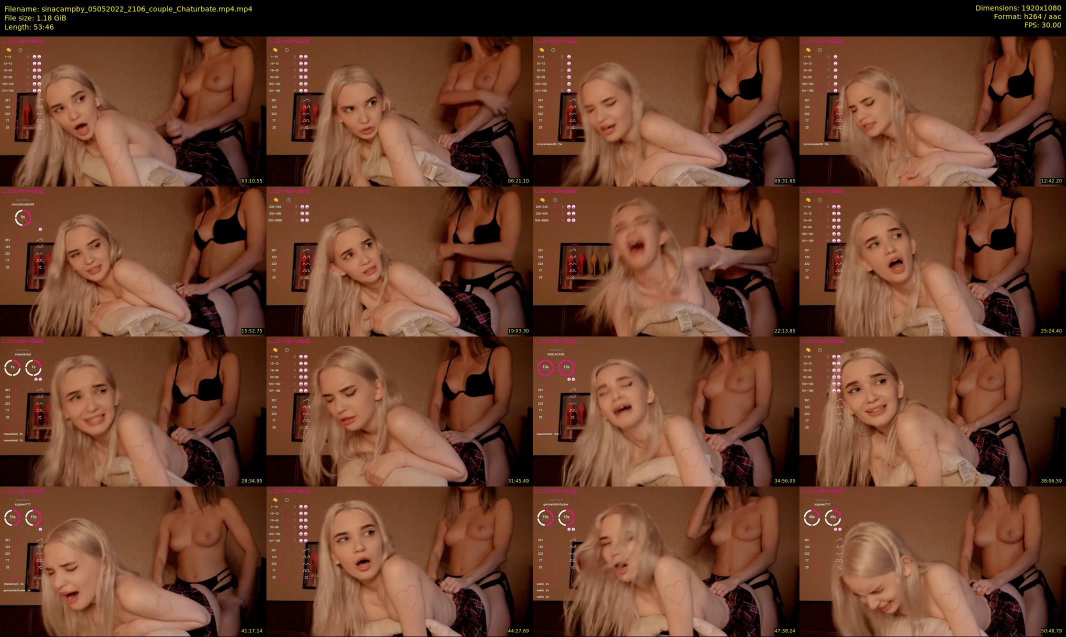 sinacampby — 54 minute Chaturbate couple cam show recording, 1080p, May 5, 2022
