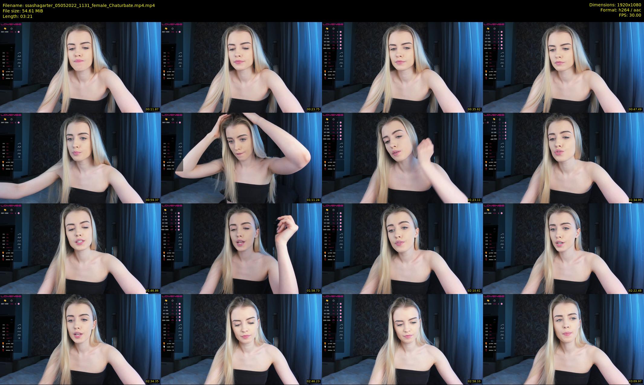 ssashagarter — 4 minute Chaturbate female cam show recording, 1080p, May 5, 2022