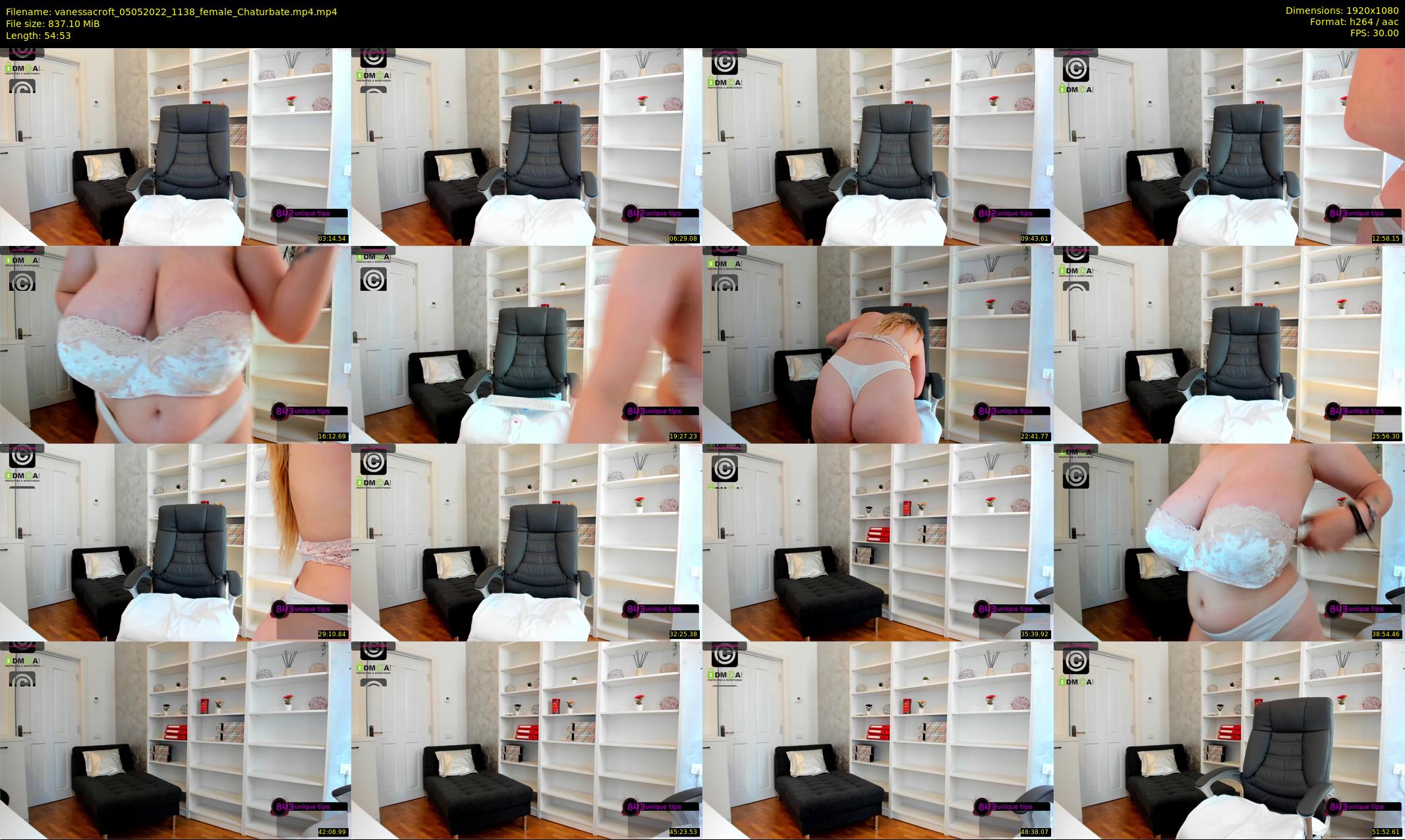 vanessacroft — 55 minute Chaturbate female cam show recording, 1080p, May 5, 2022