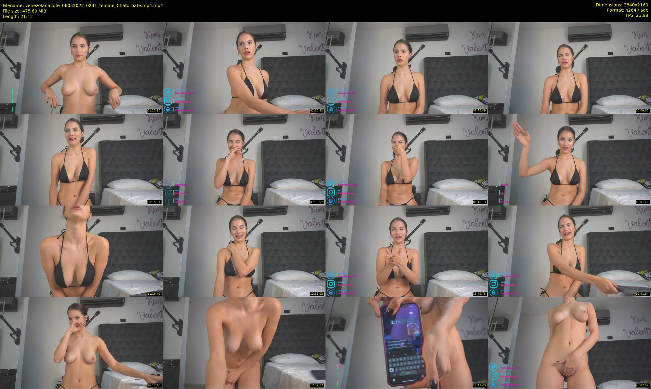 venezolanacute — 22 minute Chaturbate female cam show recording, 4K, May 6, 2022