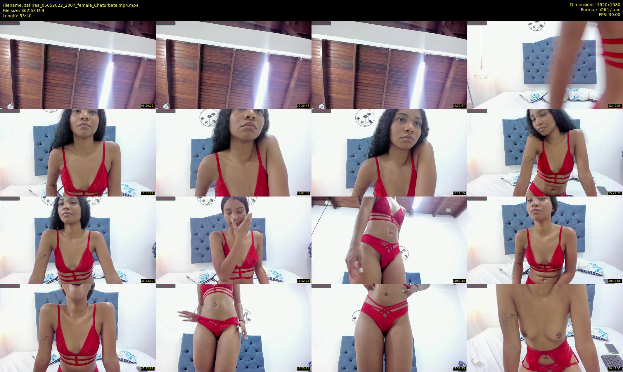 zafiiraa — 54 minute Chaturbate female cam show recording, 1080p, May 5, 2022