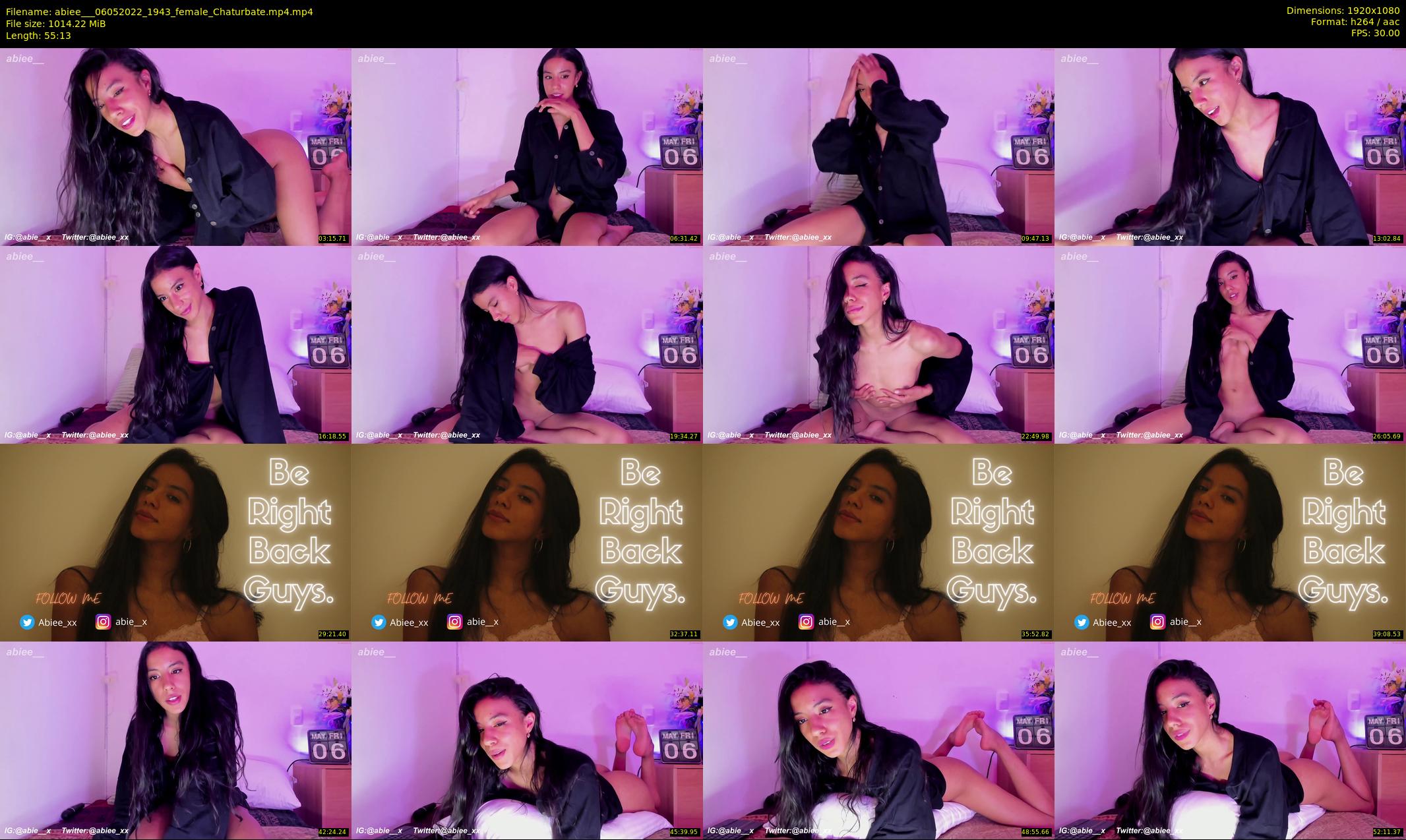 abiee__ — 56 minute Chaturbate female cam show recording, 1080p, May 6, 2022