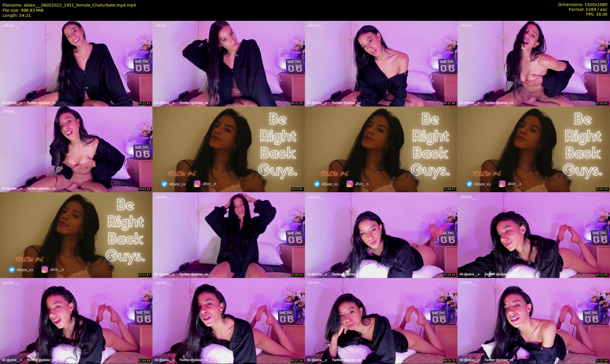 abiee__ — 55 minute Chaturbate female cam show recording, 1080p, May 6, 2022